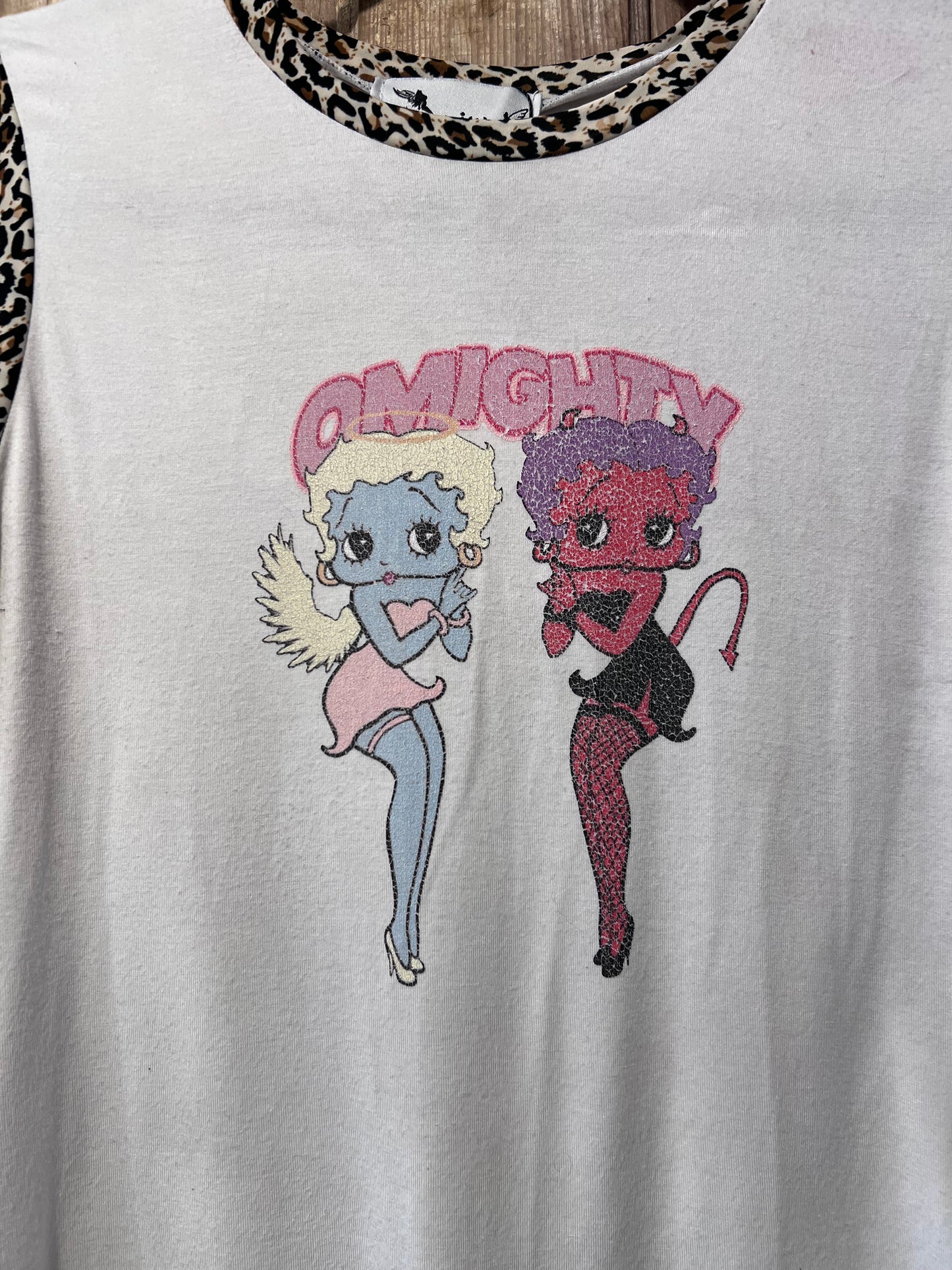 Y2K Betty Boop + Cheetah Print Tank Top