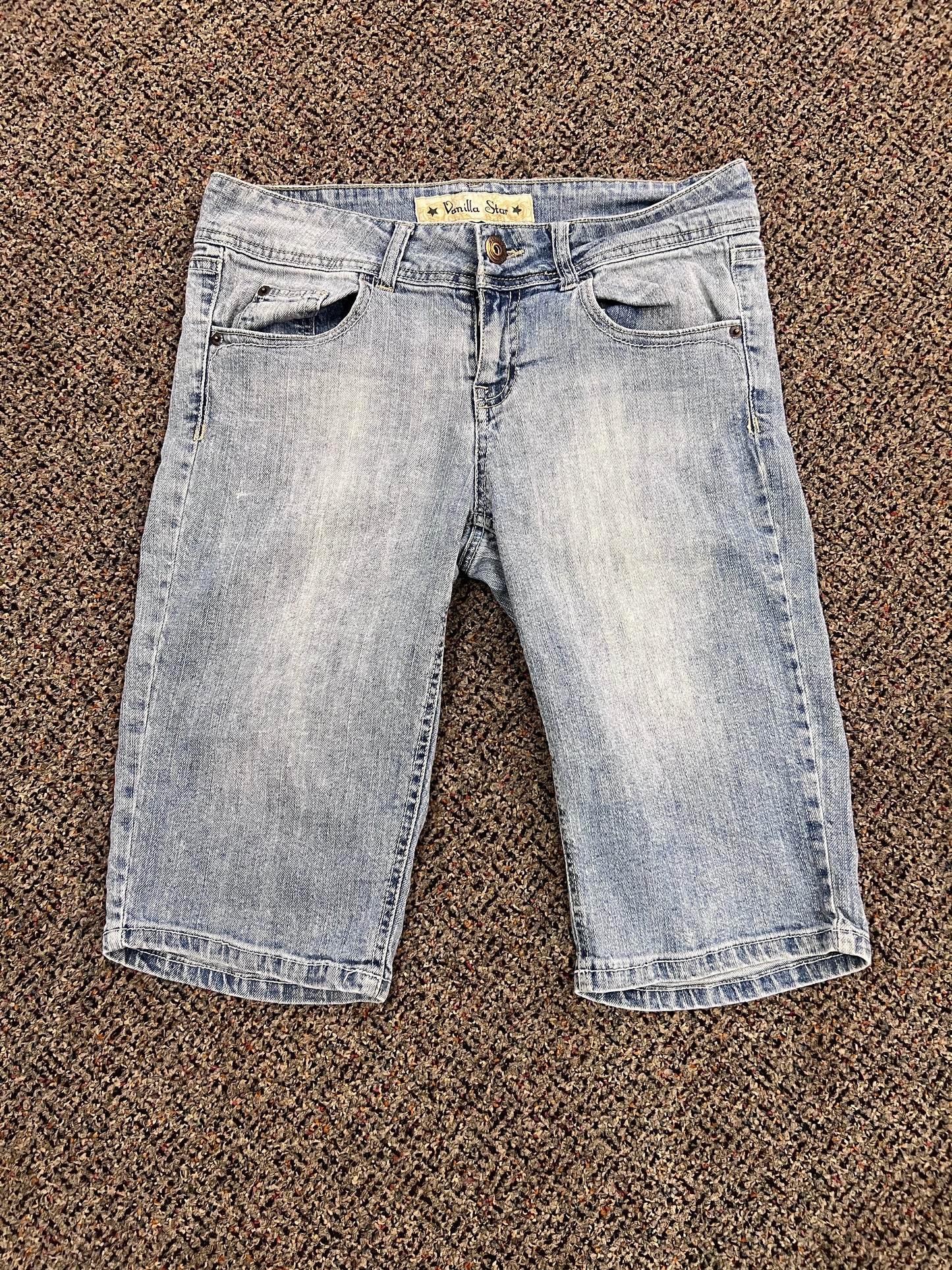 Y2K Vanilla Star Denim Shorts
