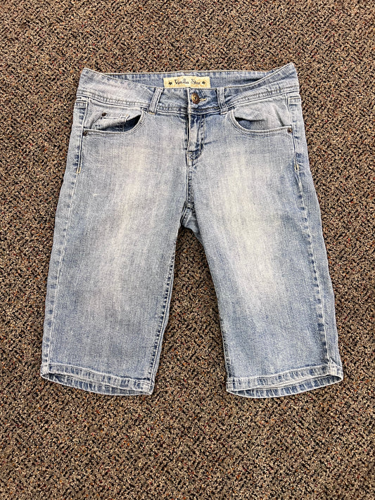 Y2K Vanilla Star Denim Shorts