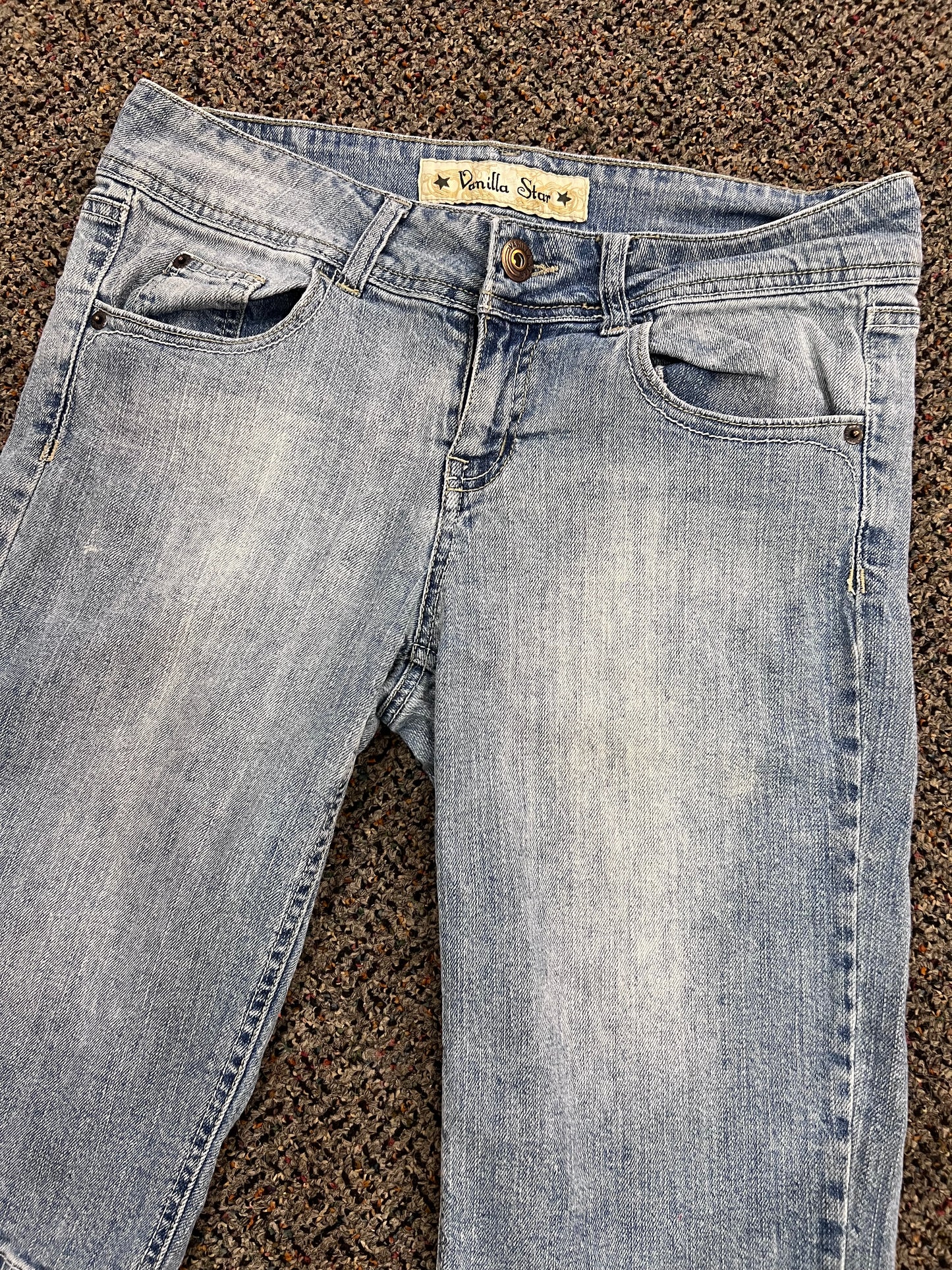 Y2K Vanilla Star Denim Shorts