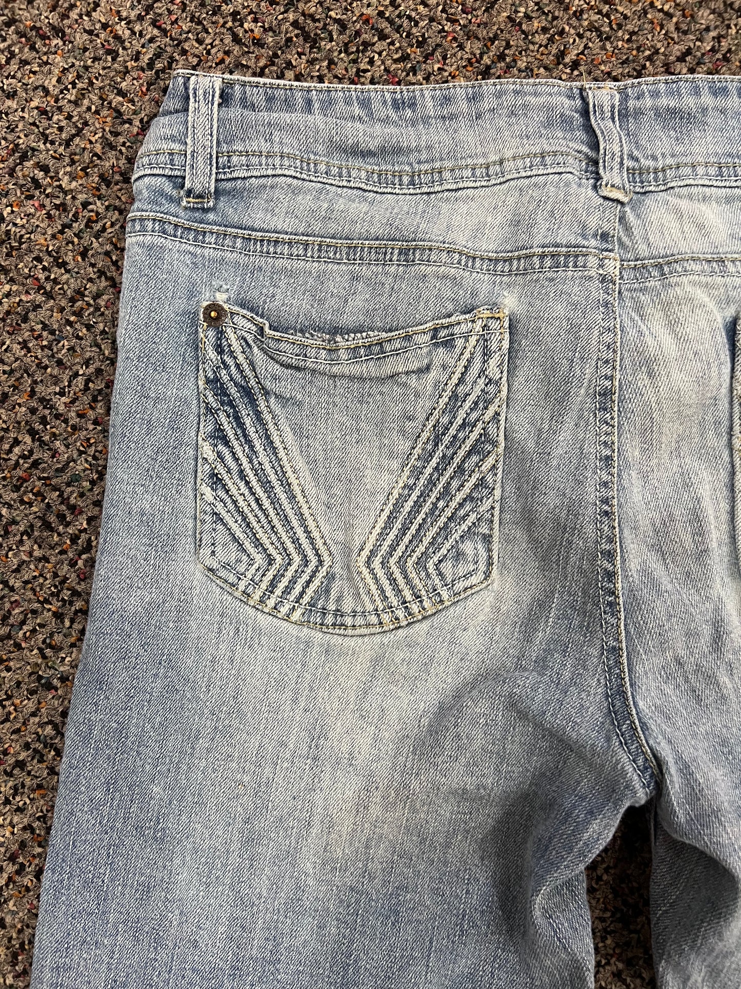 Y2K Vanilla Star Denim Shorts
