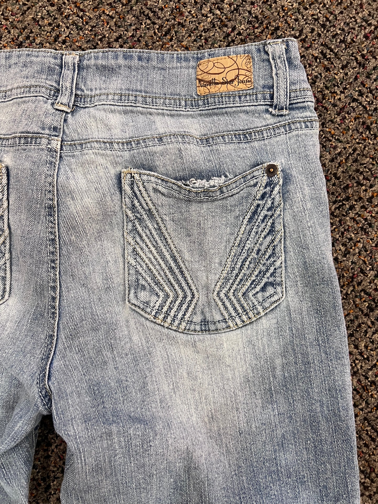 Y2K Vanilla Star Denim Shorts
