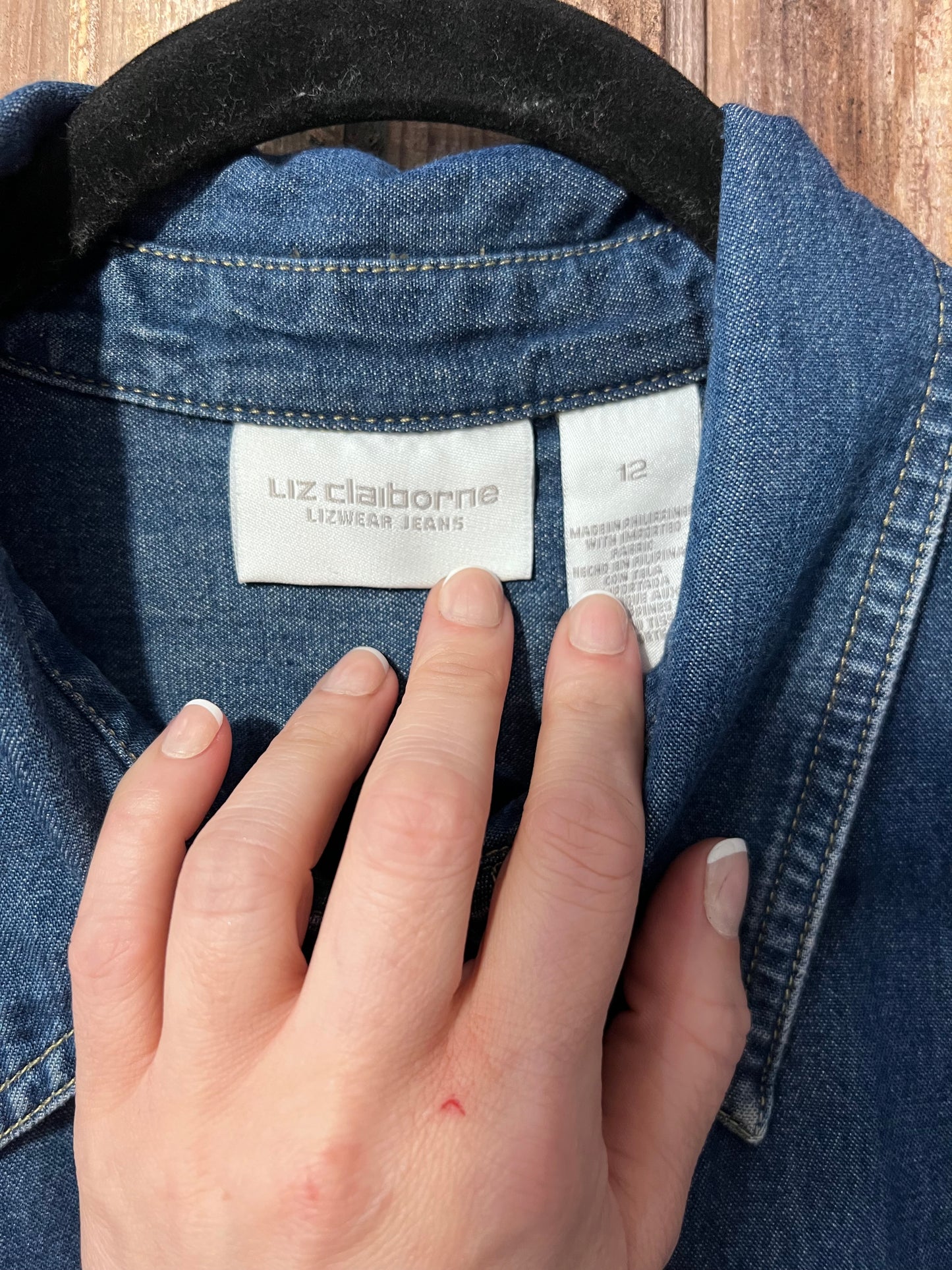 90's Liz Claiborne Sleeveless Belted Denim Dress