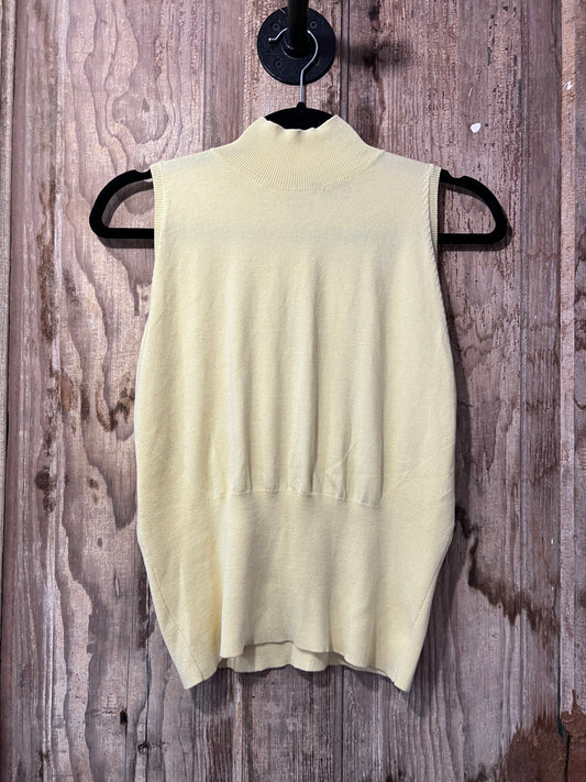 90's MODA Pale Yellow Sleeveless Turtleneck