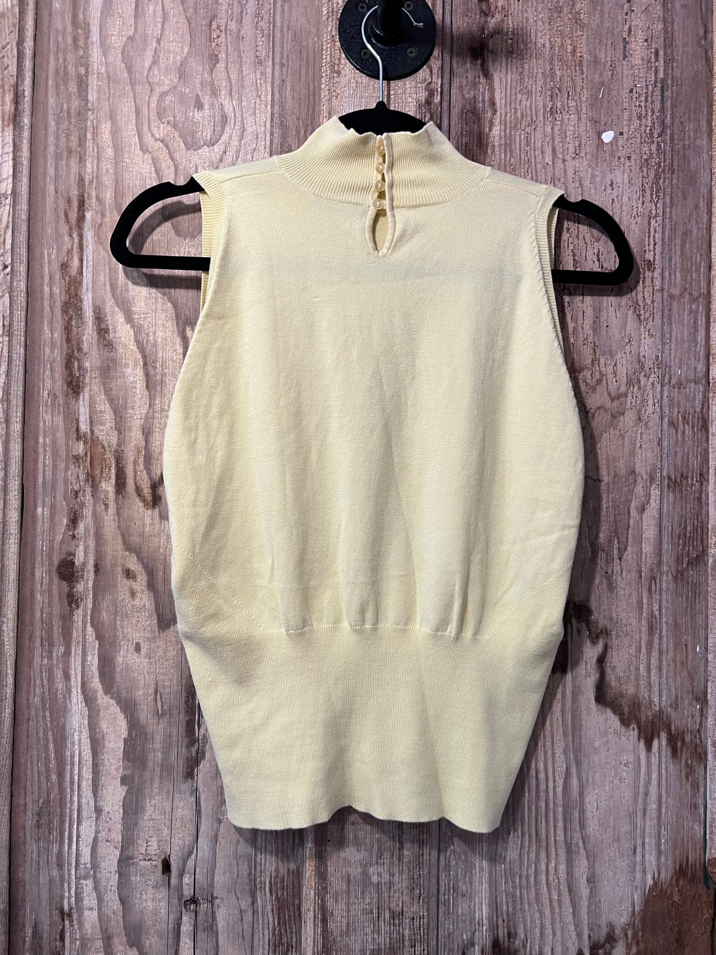 90's MODA Pale Yellow Sleeveless Turtleneck