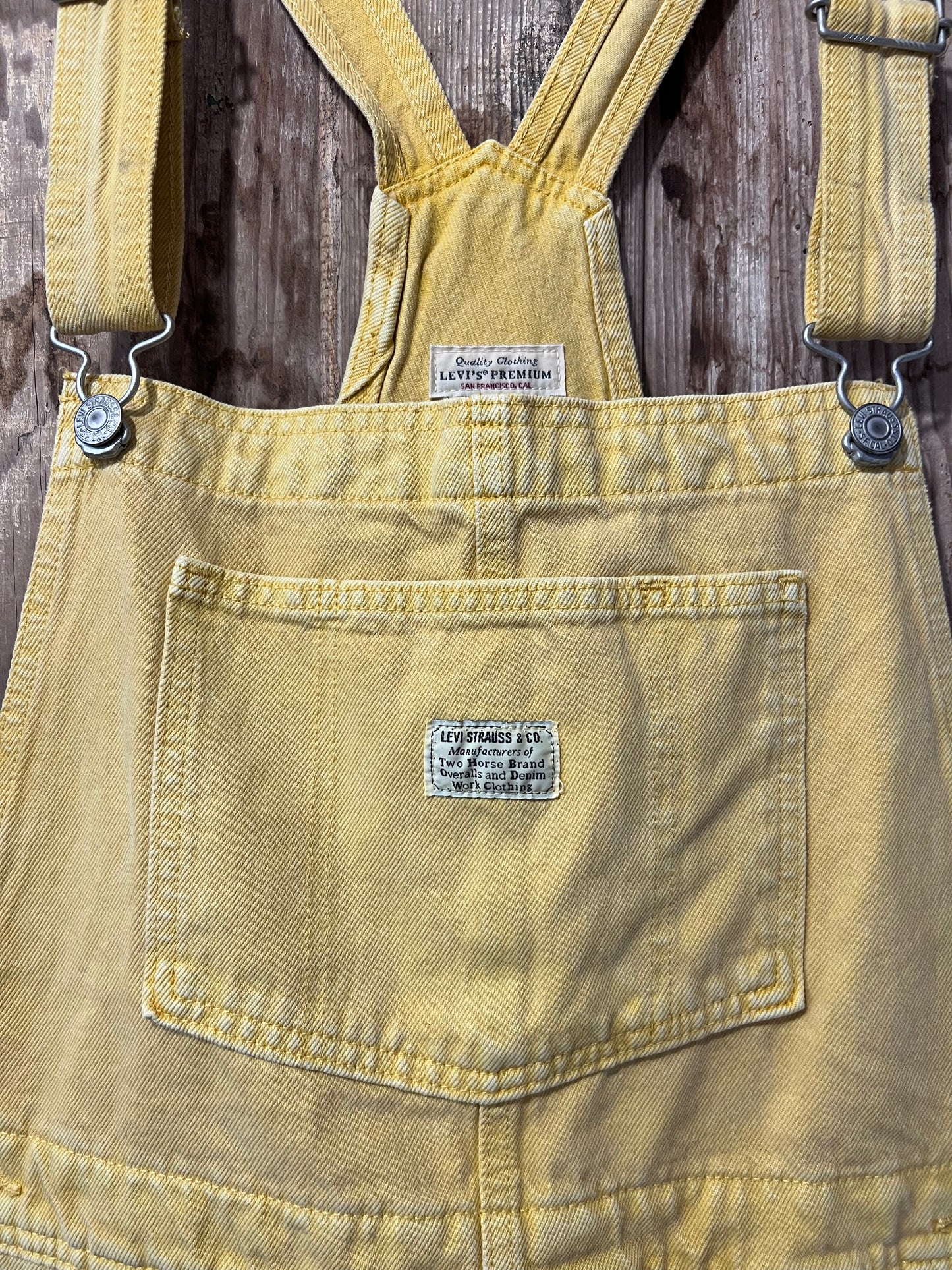 Y2K/90's Levi's Yellow Overall Shorts