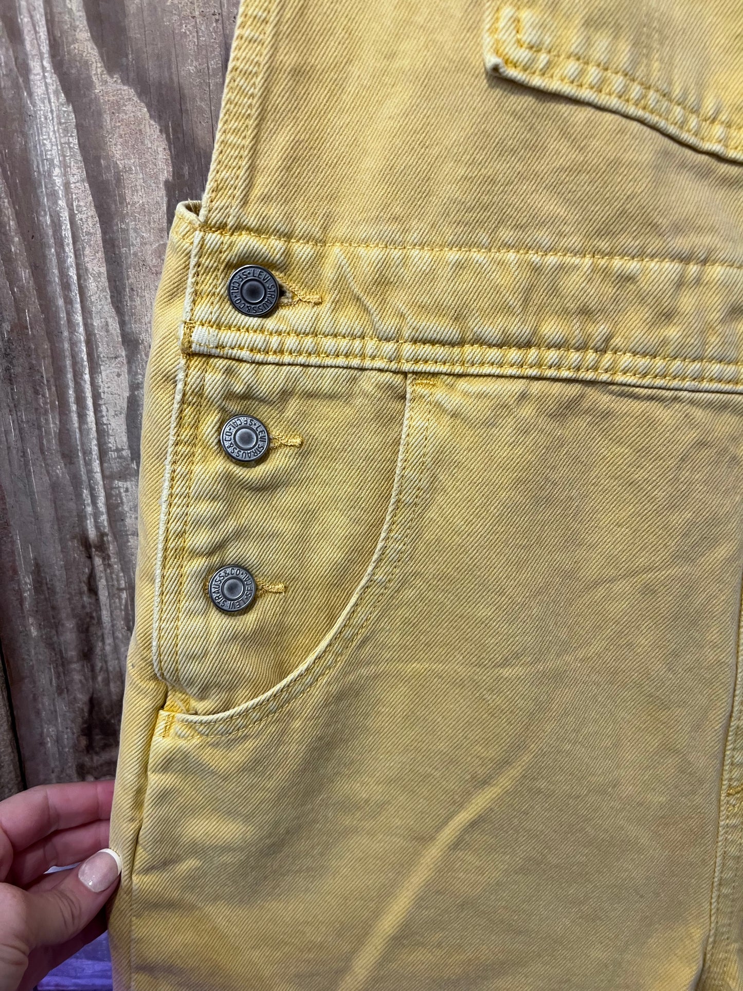 Y2K/90's Levi's Yellow Overall Shorts