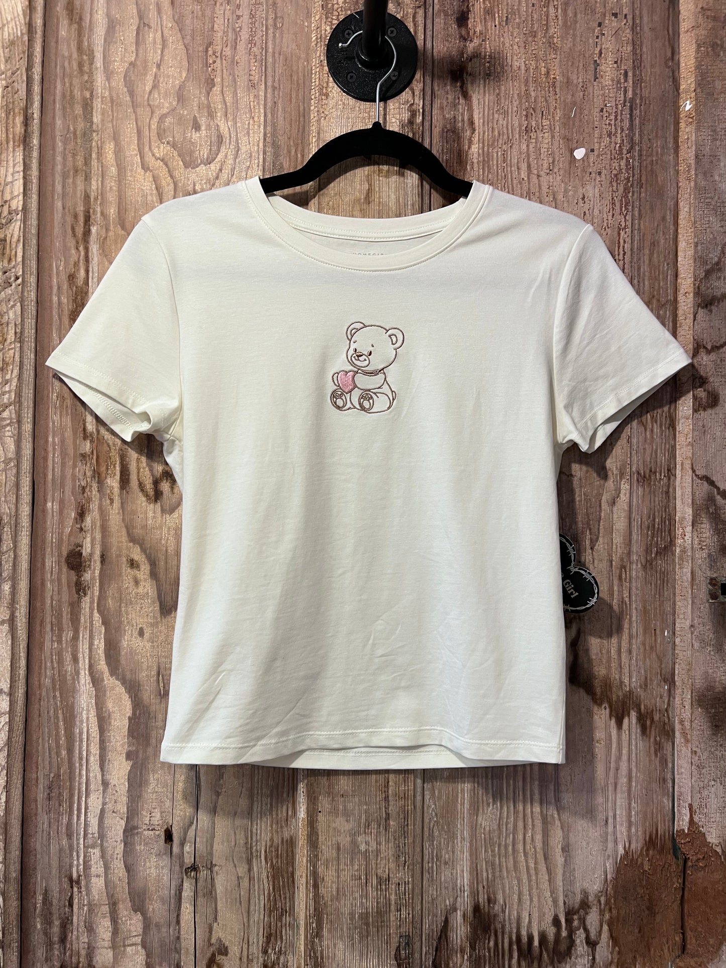 Y2K Embroidered Teddy Bear T-Shirt