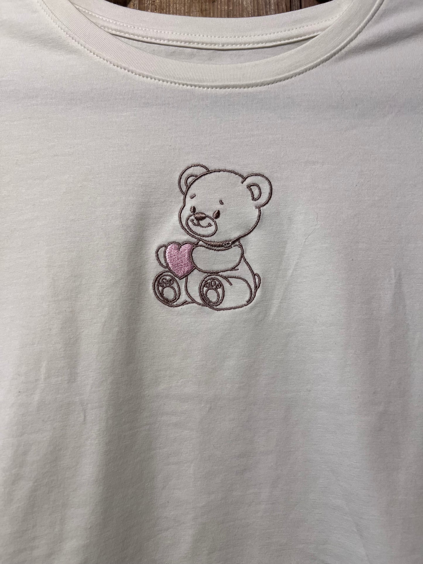 Y2K Embroidered Teddy Bear T-Shirt