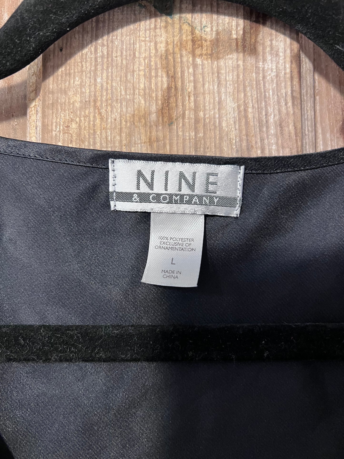 80's/90's Nine + Company BLK & Gold Silky Tank Top