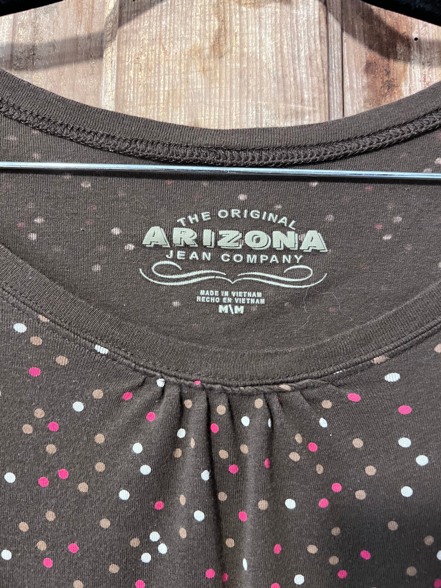 Y2K Arizona Jean Co. BRWN Polka Dot Shirt