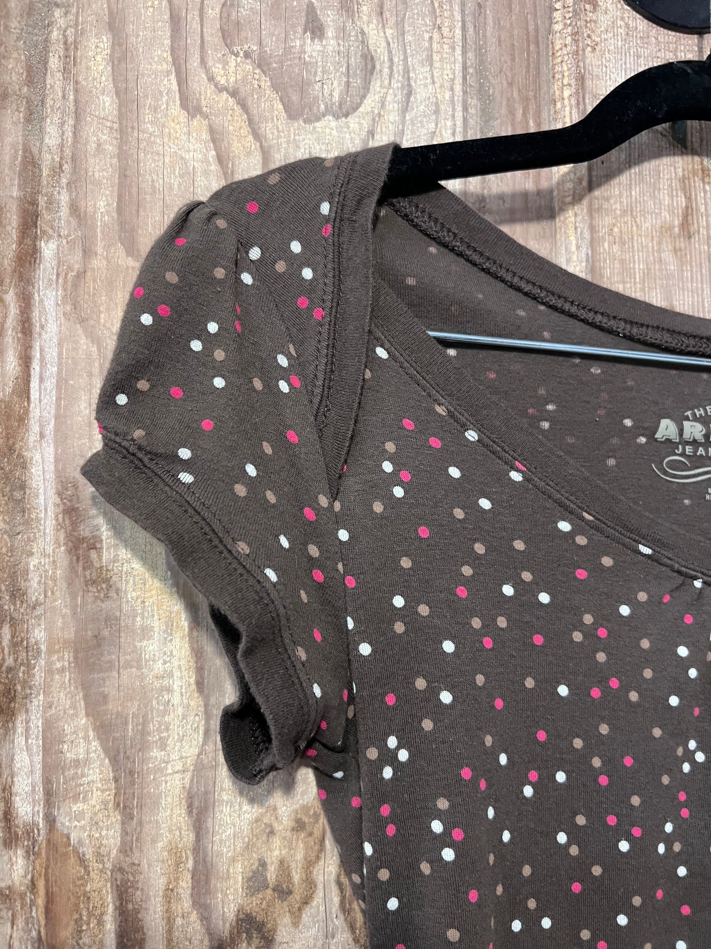 Y2K Arizona Jean Co. BRWN Polka Dot Shirt