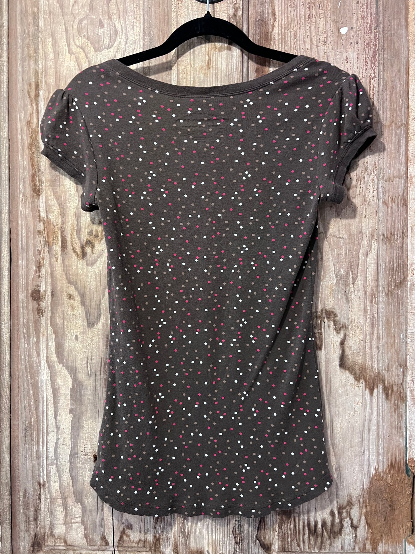 Y2K Arizona Jean Co. BRWN Polka Dot Shirt