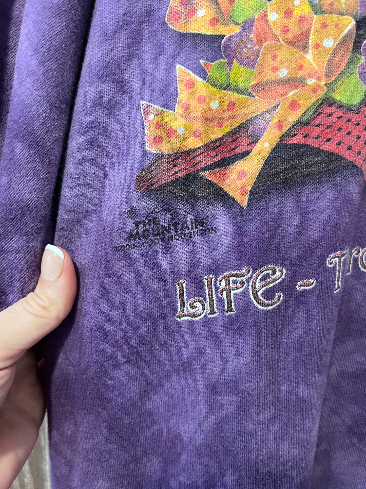 Y2K 2004 The Mountain Purple Tie Dye Graphic T-Shirt