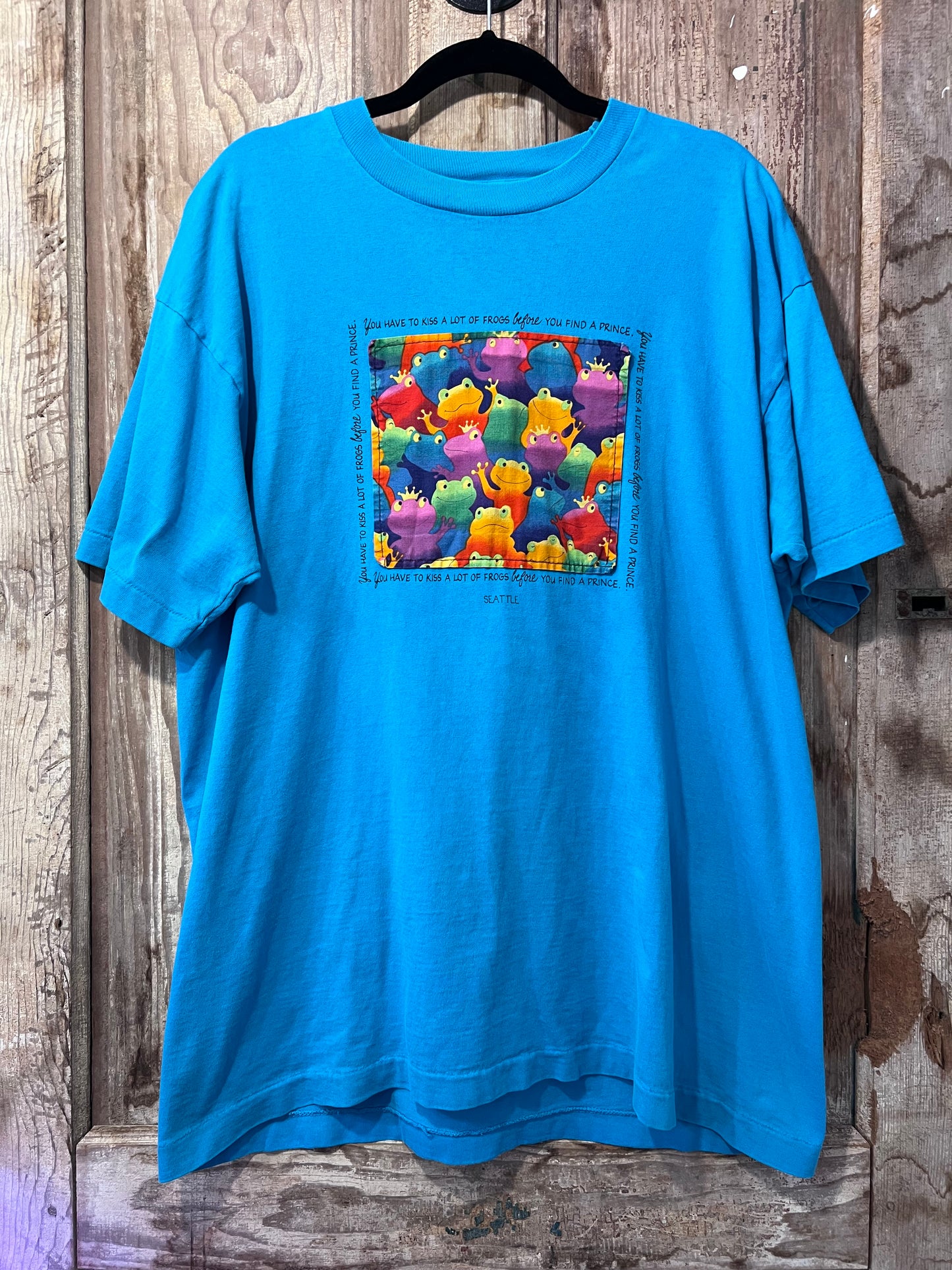 90's/Y2K Seattle Frog Patch T-Shirt