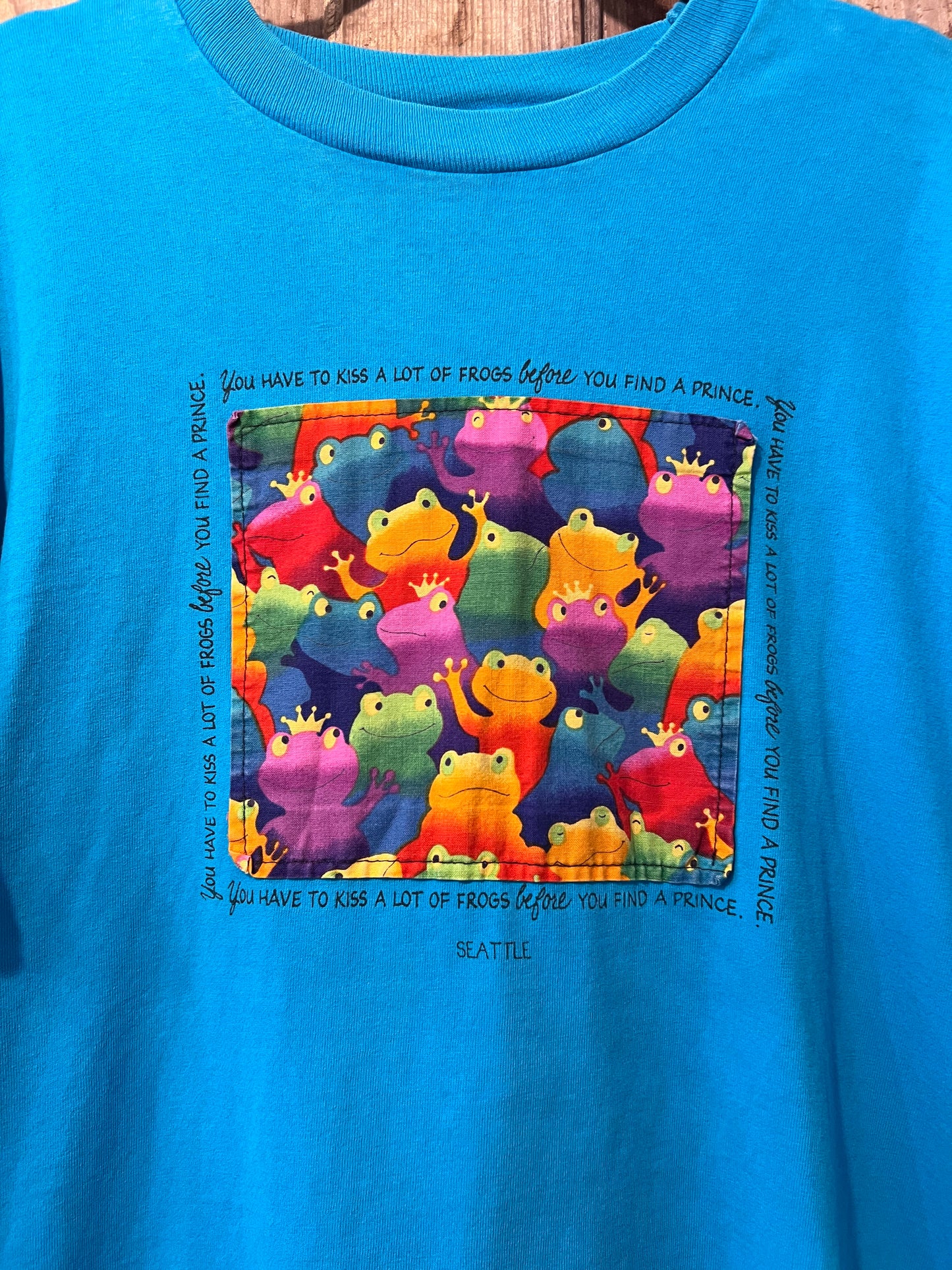 90's/Y2K Seattle Frog Patch T-Shirt