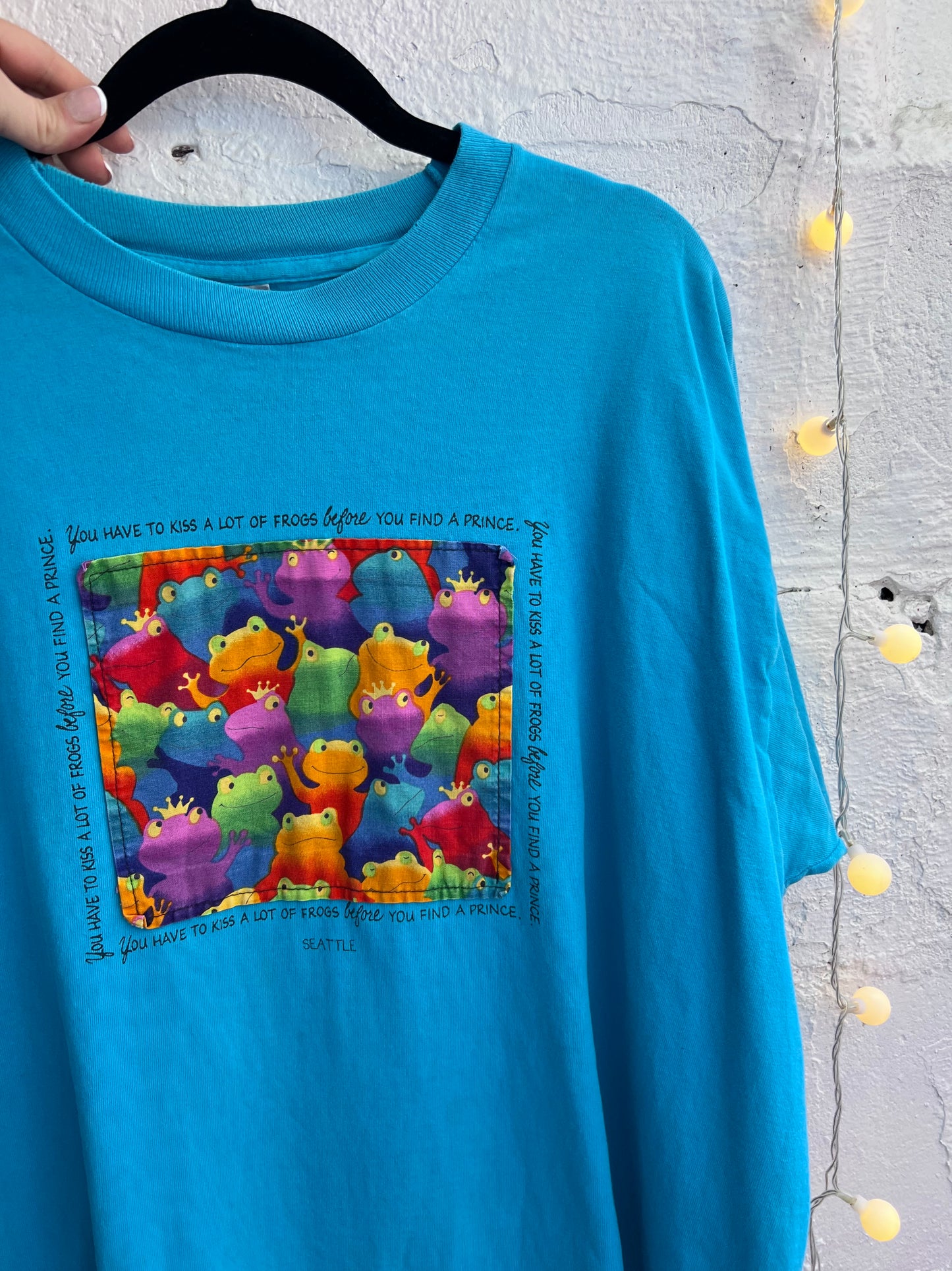 90's/Y2K Seattle Frog Patch T-Shirt