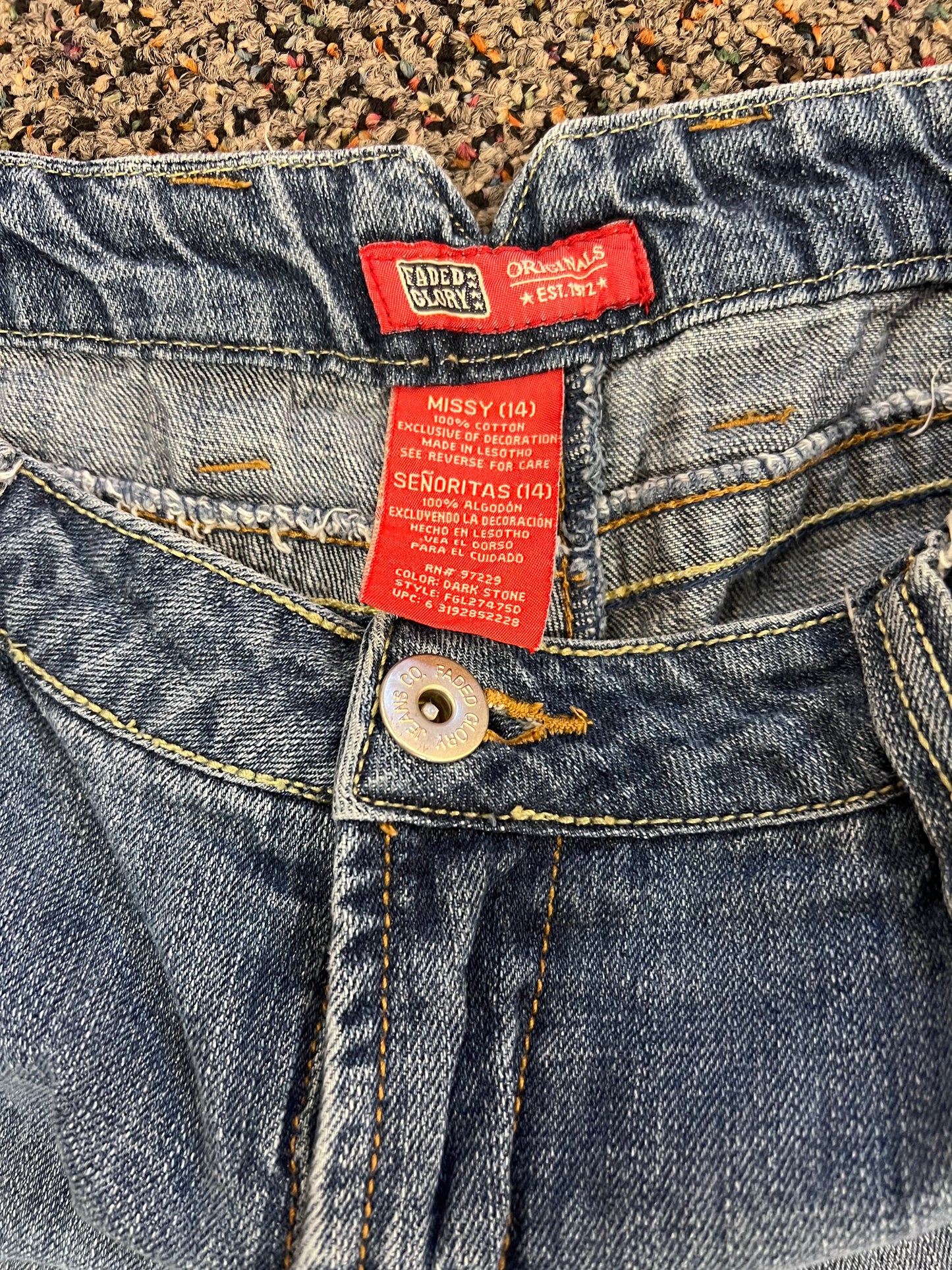 Y2K Faded Glory Denim Shorts
