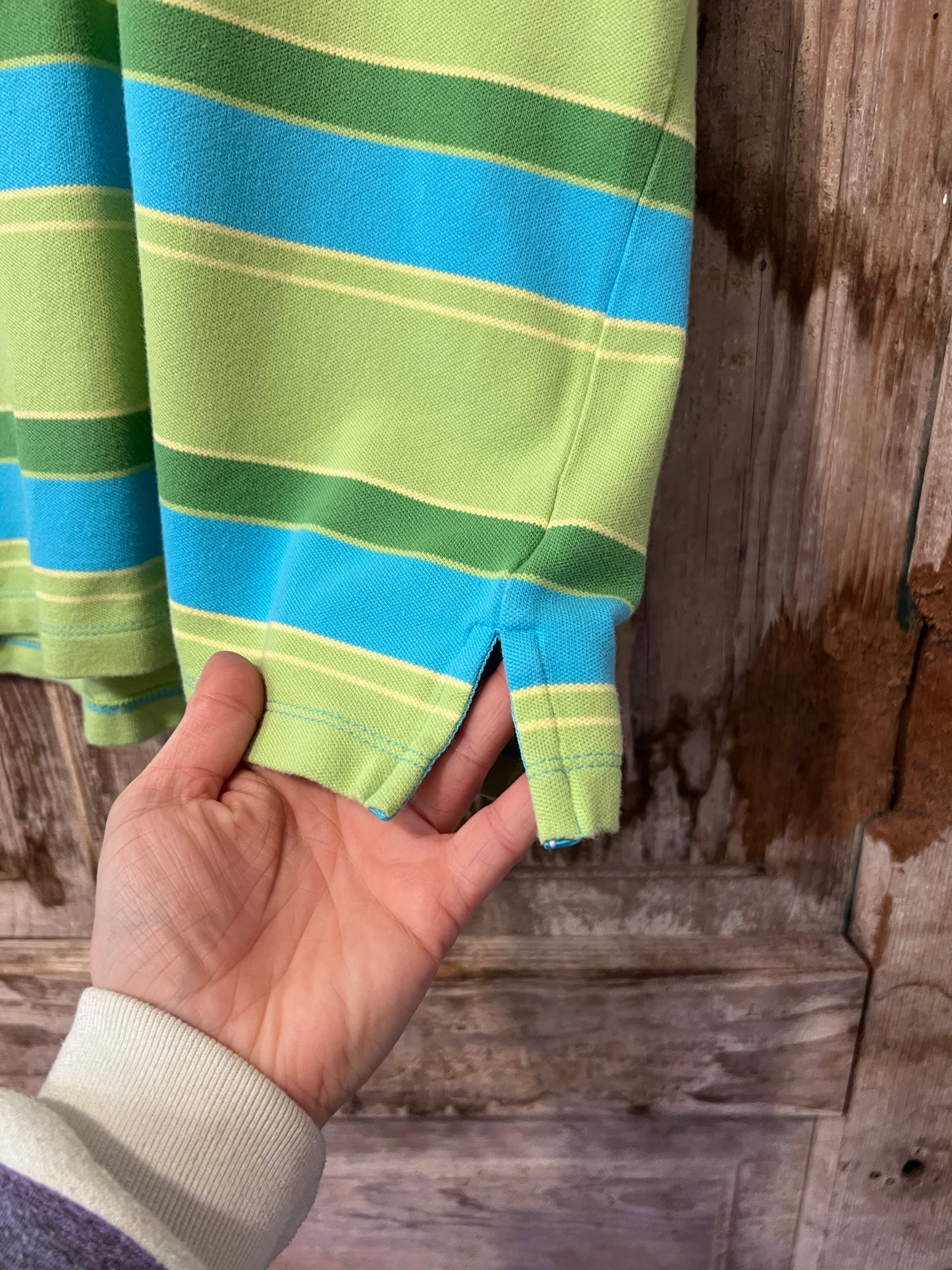 90's/Y2K St. Johns Bay Striped Polo Shirt