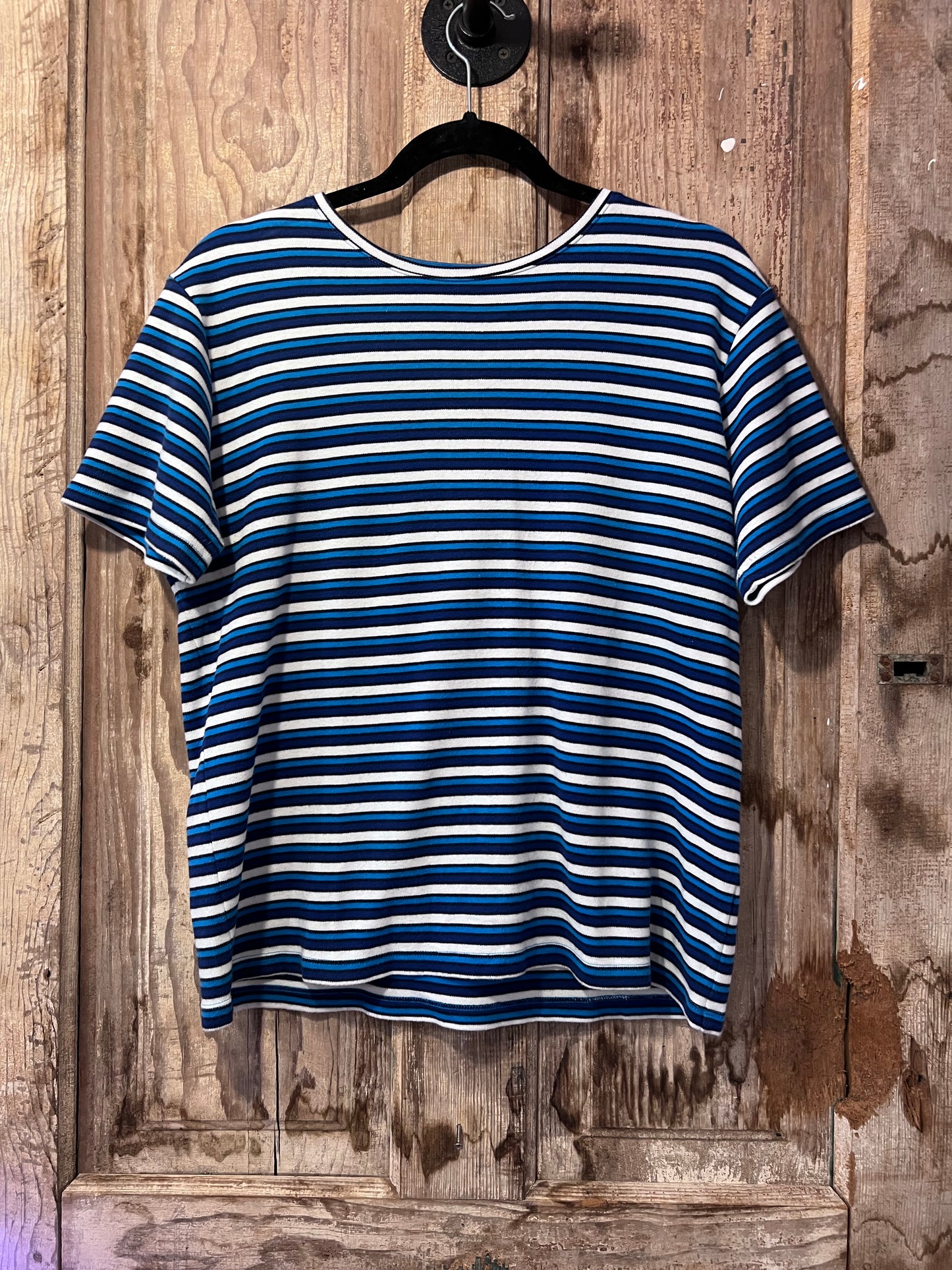 90's/Y2K Falls Creek Blue Striped T-Shirt