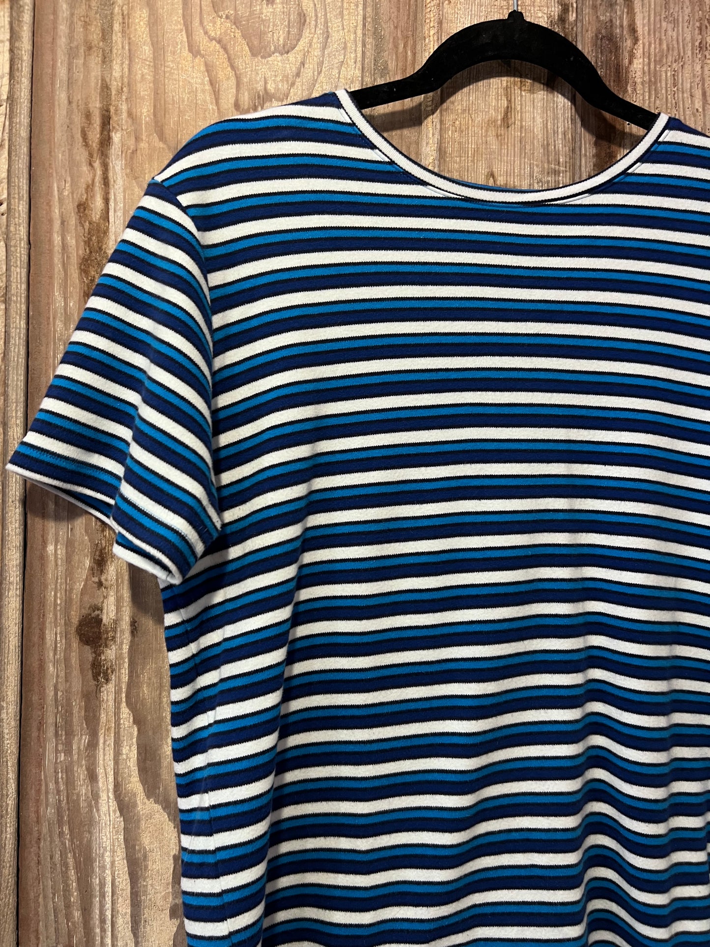 90's/Y2K Falls Creek Blue Striped T-Shirt