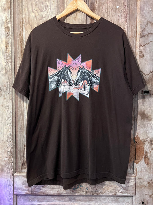 Y2K BRWN Horse Graphic T-Shirt