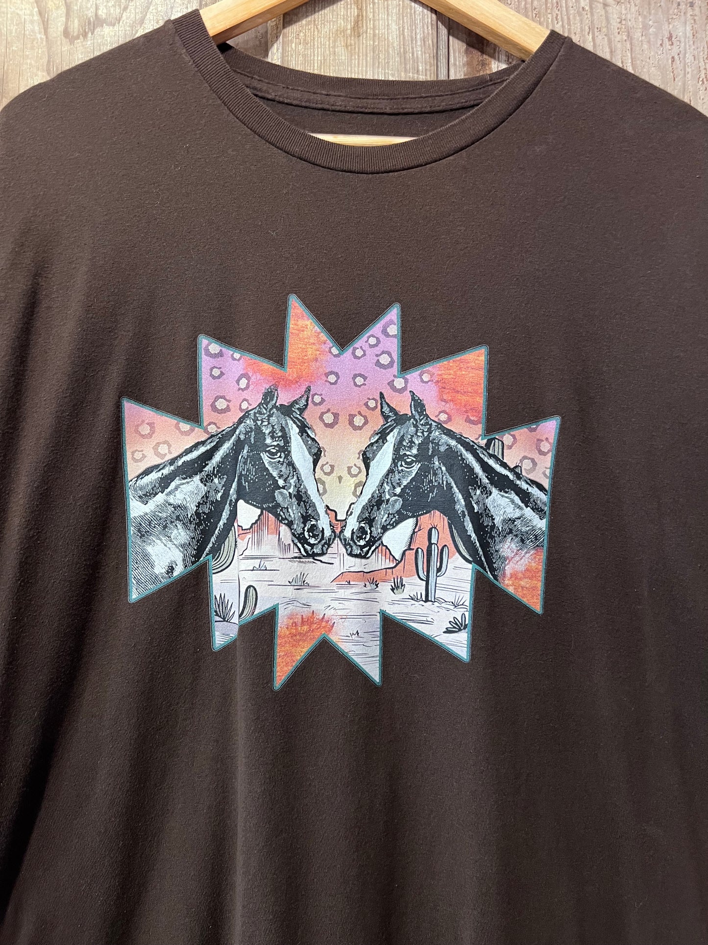 Y2K BRWN Horse Graphic T-Shirt