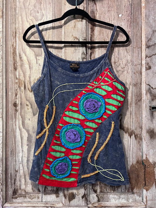 90's/Y2K Rising International Boho Textured Tank Top