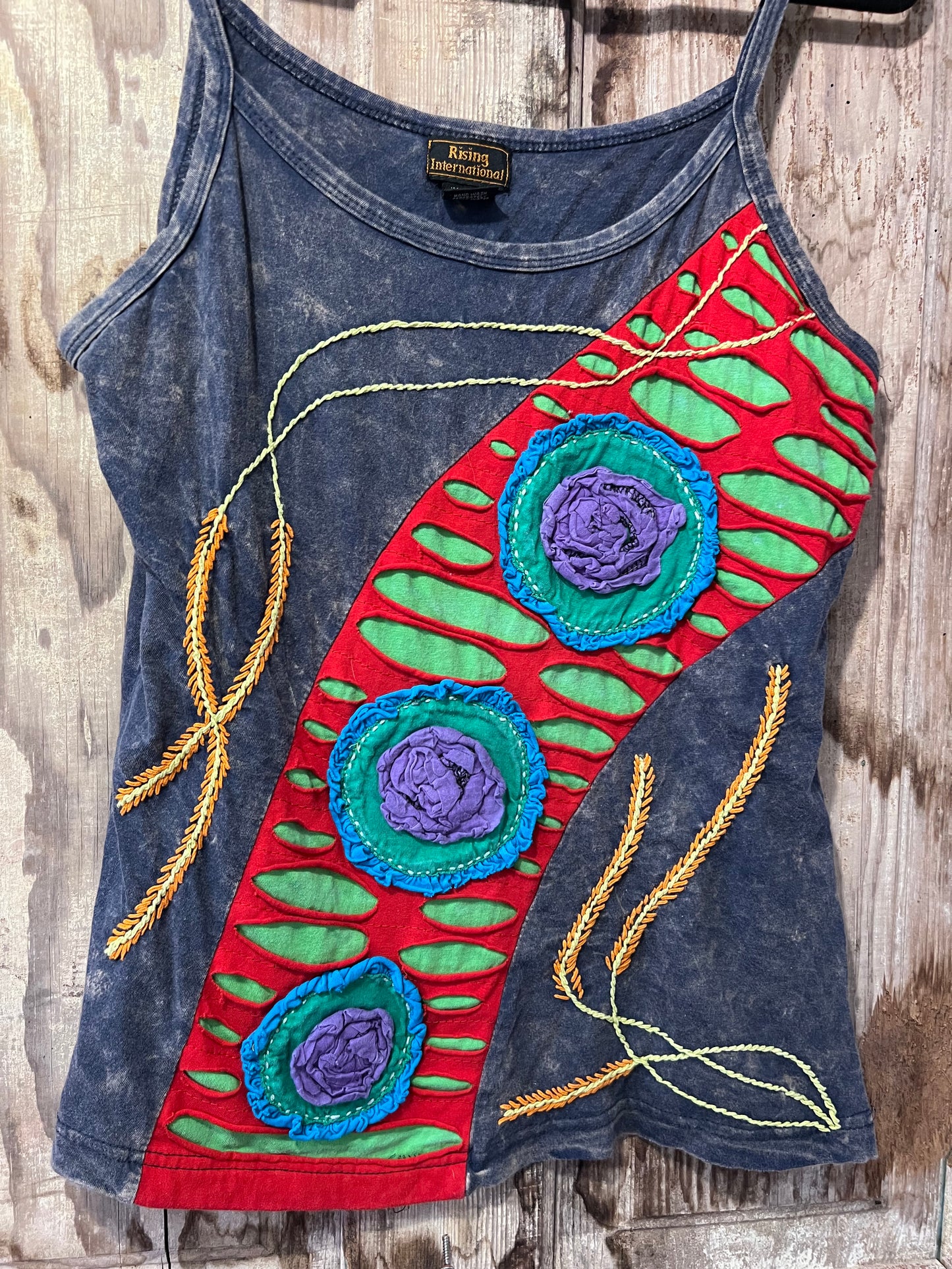 90's/Y2K Rising International Boho Textured Tank Top