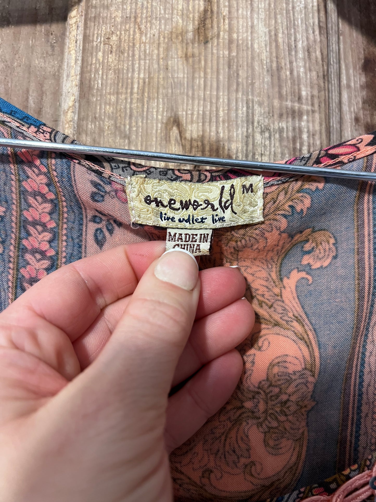 Y2K One World Free People Flowy Sequin Blouse