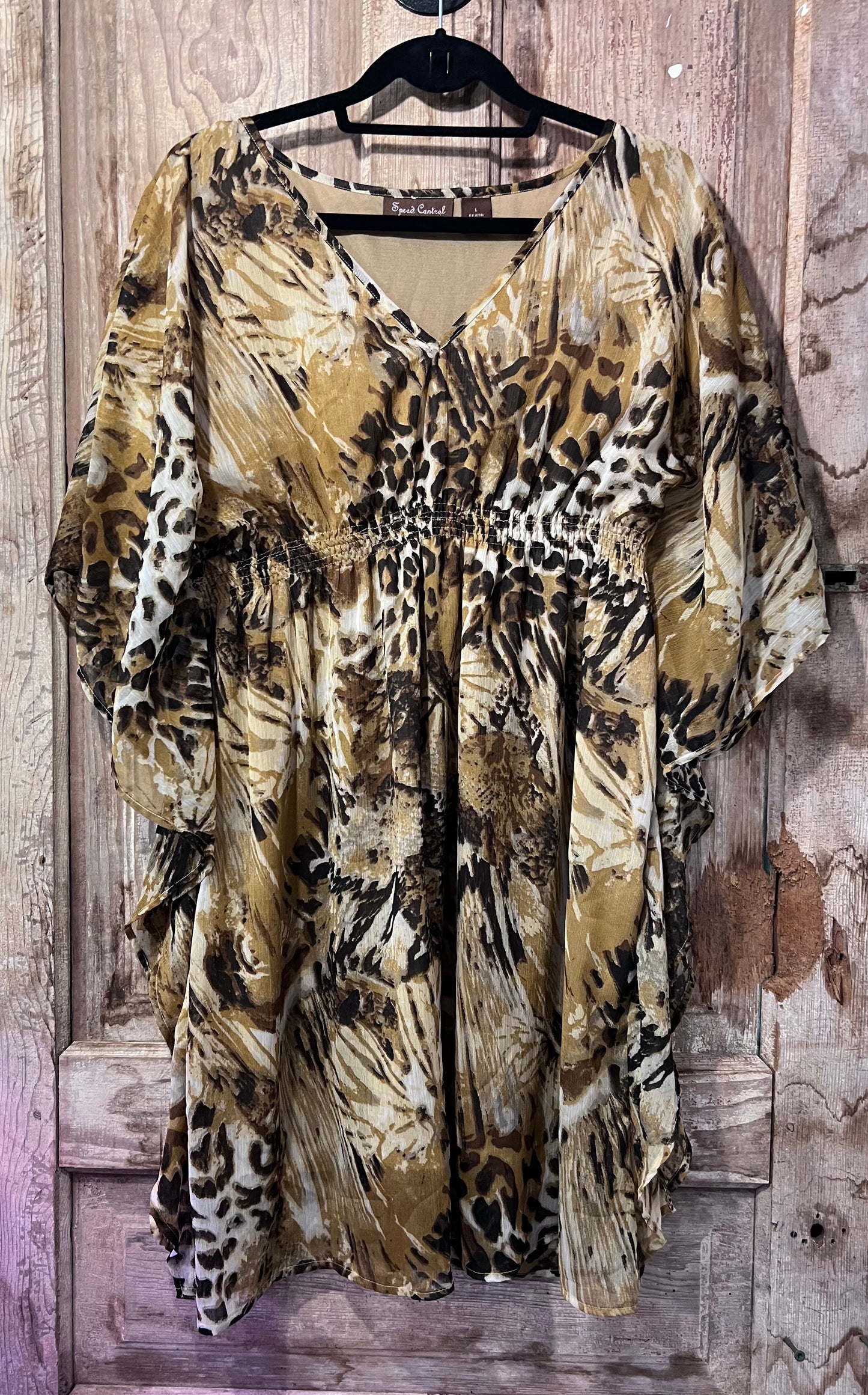 Y2K Speed Control Leopard Print Flowy Dress