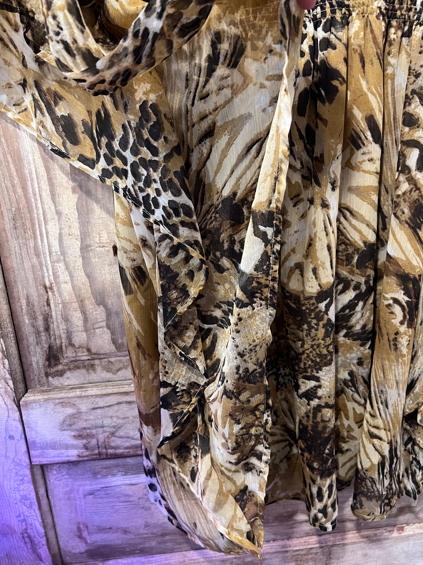 Y2K Speed Control Leopard Print Flowy Dress