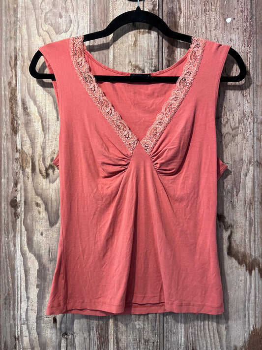 Y2K Orange Lace Wet Seal Tank Top