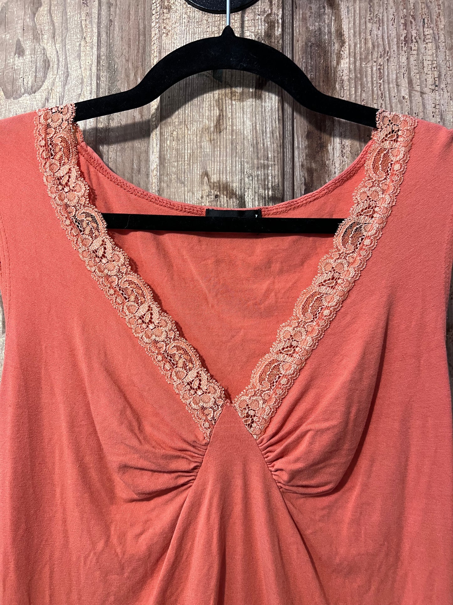 Y2K Orange Lace Wet Seal Tank Top