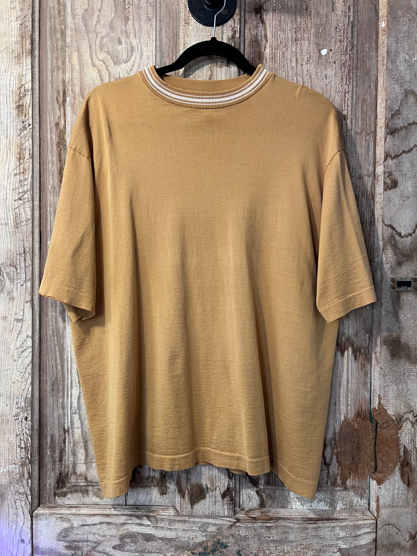80's Puritan Mustard Yellow Distressed T-Shirt