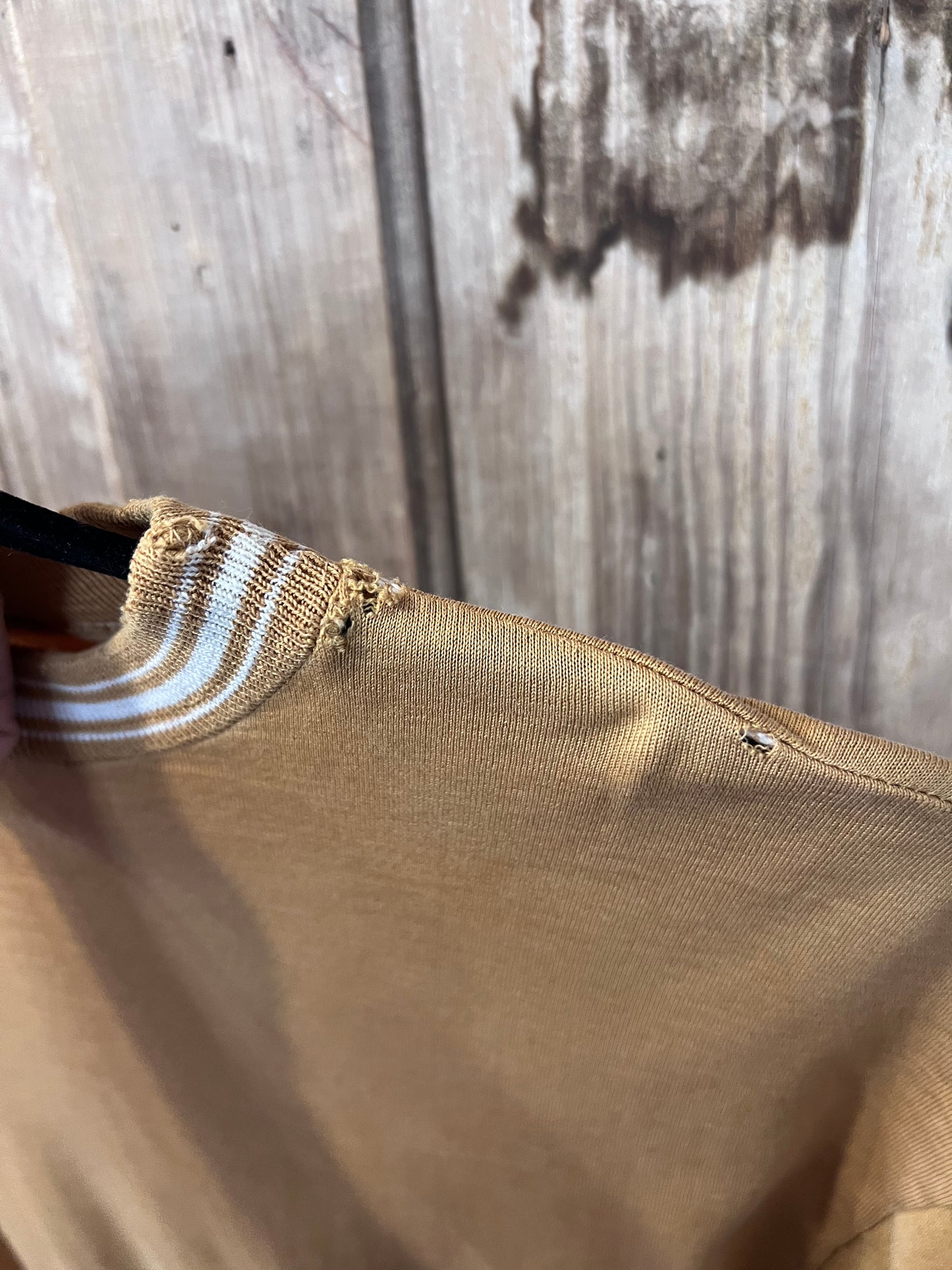 80's Puritan Mustard Yellow Distressed T-Shirt