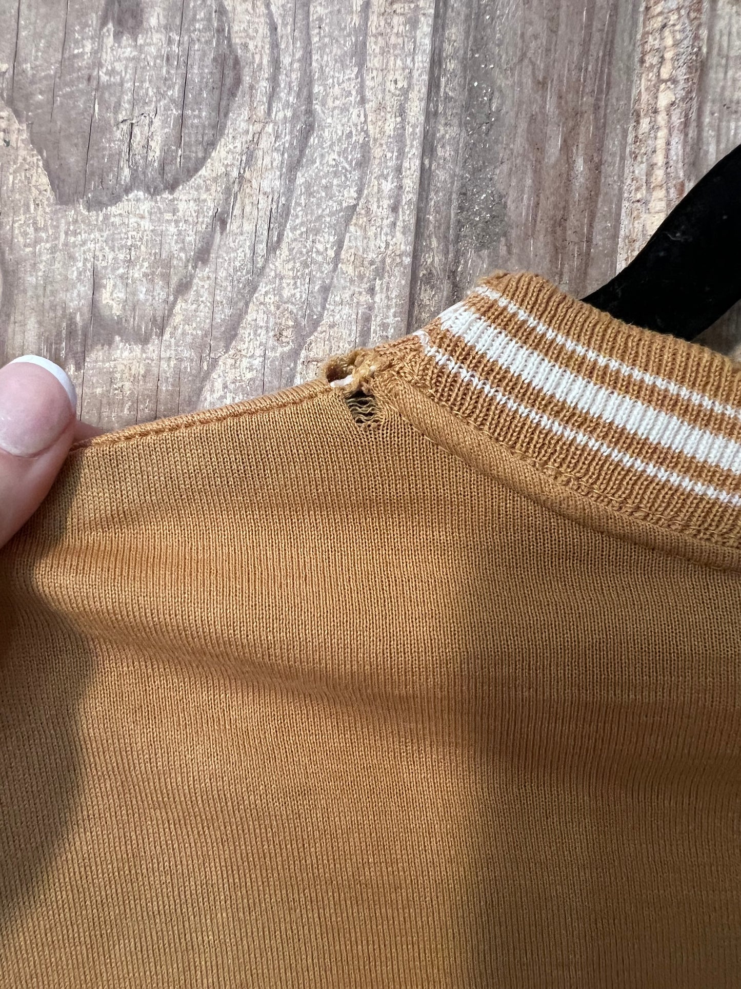 80's Puritan Mustard Yellow Distressed T-Shirt