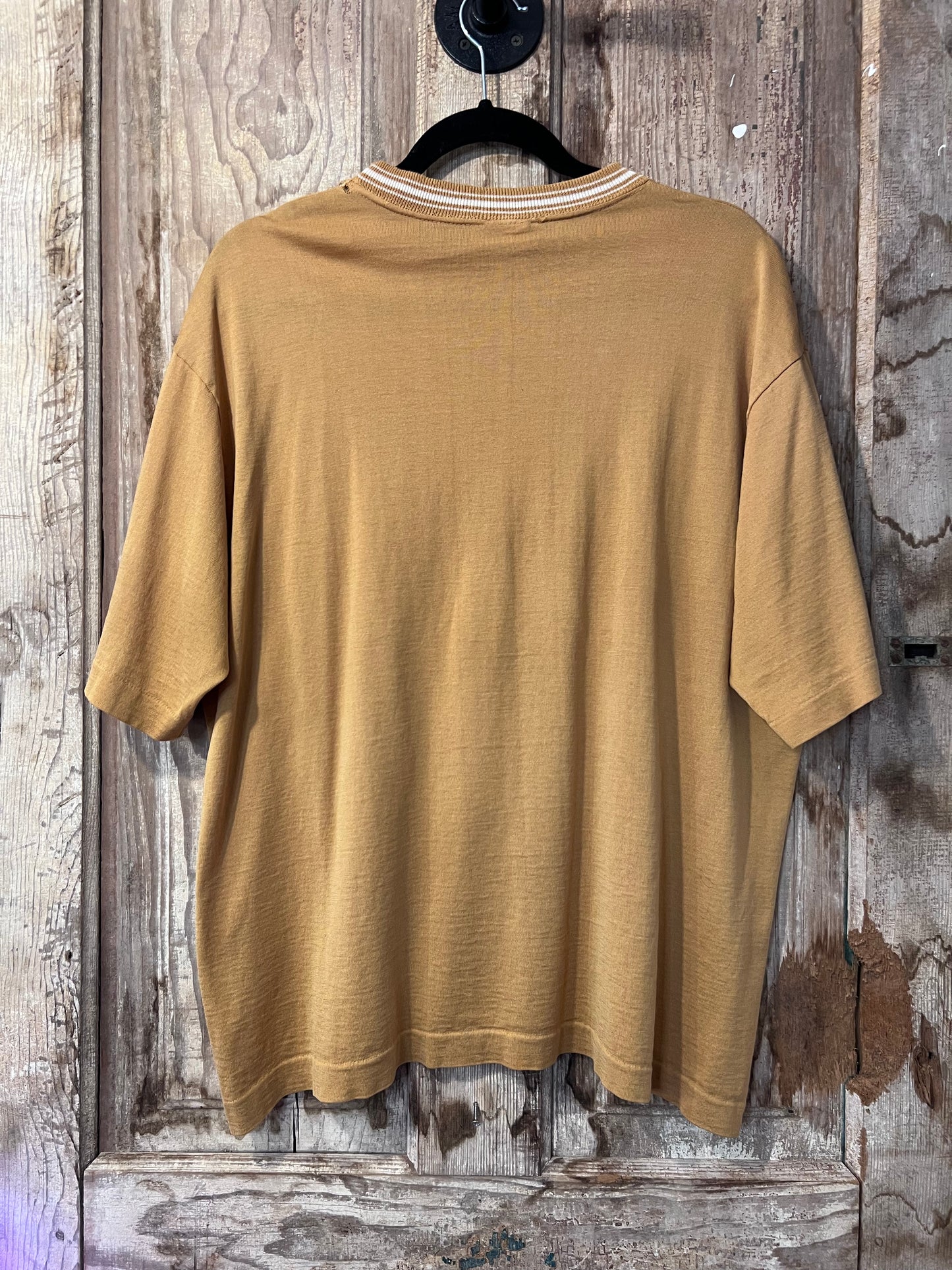 80's Puritan Mustard Yellow Distressed T-Shirt