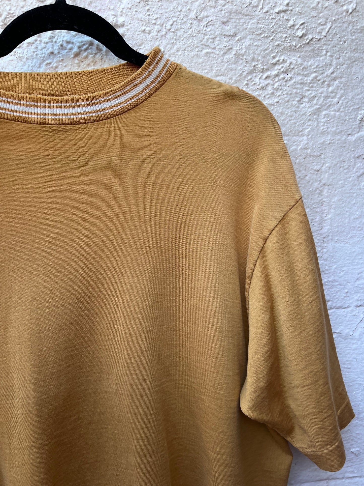 80's Puritan Mustard Yellow Distressed T-Shirt