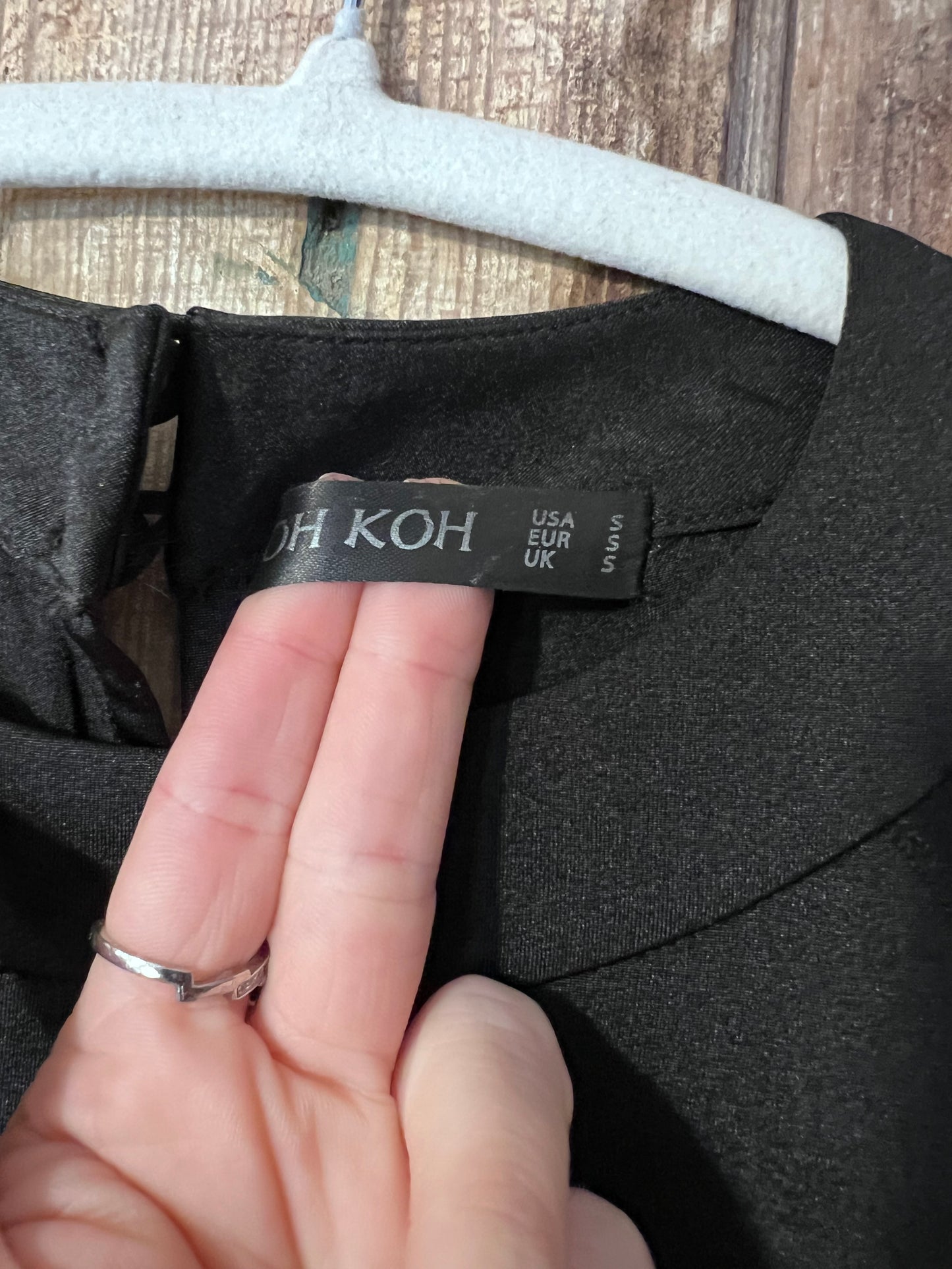 80's KOHKOH Black Flowy Sleeve Dress