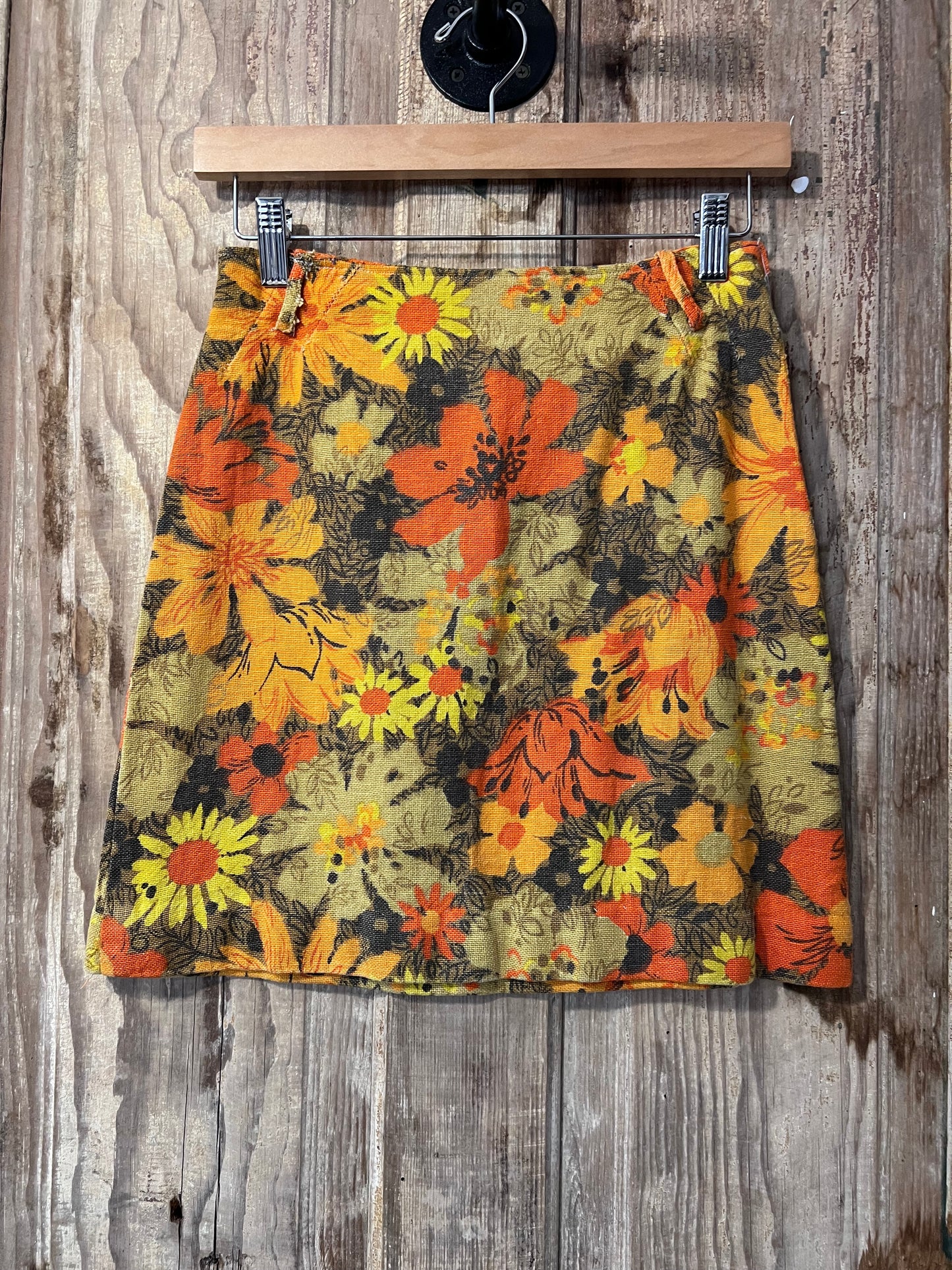 70's Handmade Floral Skirt