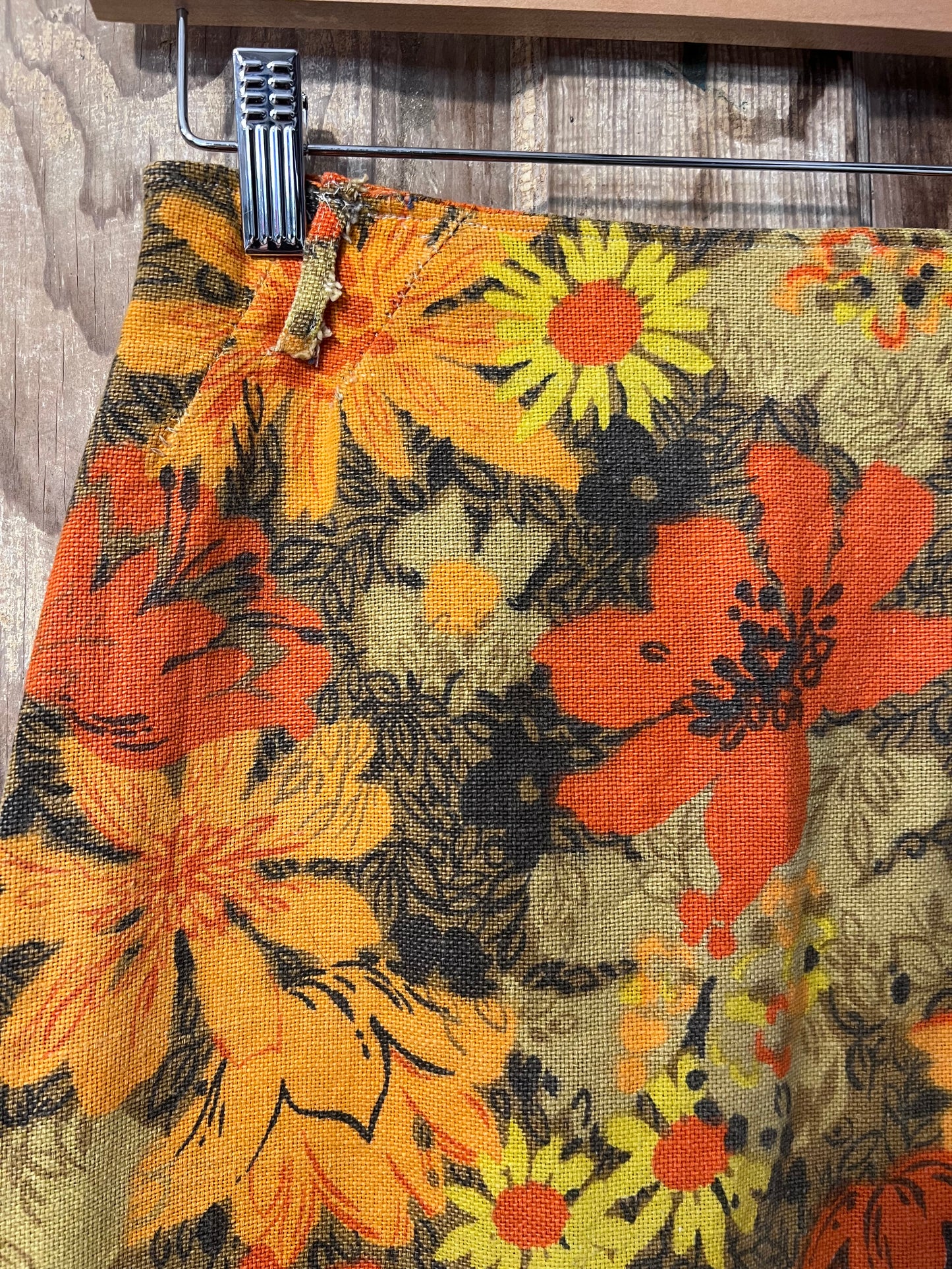 70's Handmade Floral Skirt