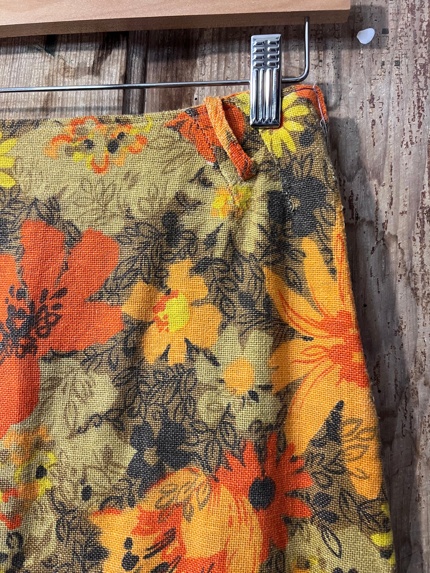 70's Handmade Floral Skirt