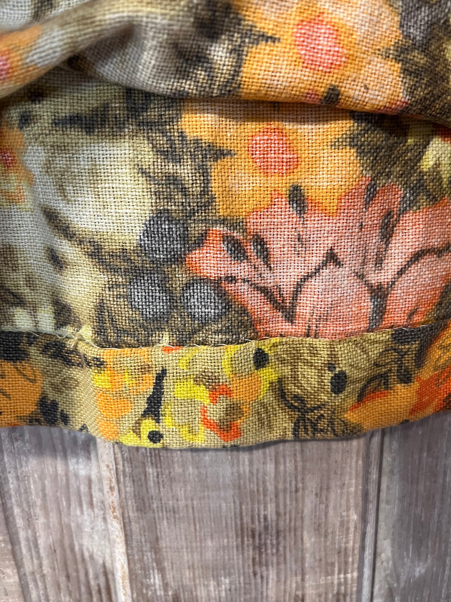 70's Handmade Floral Skirt