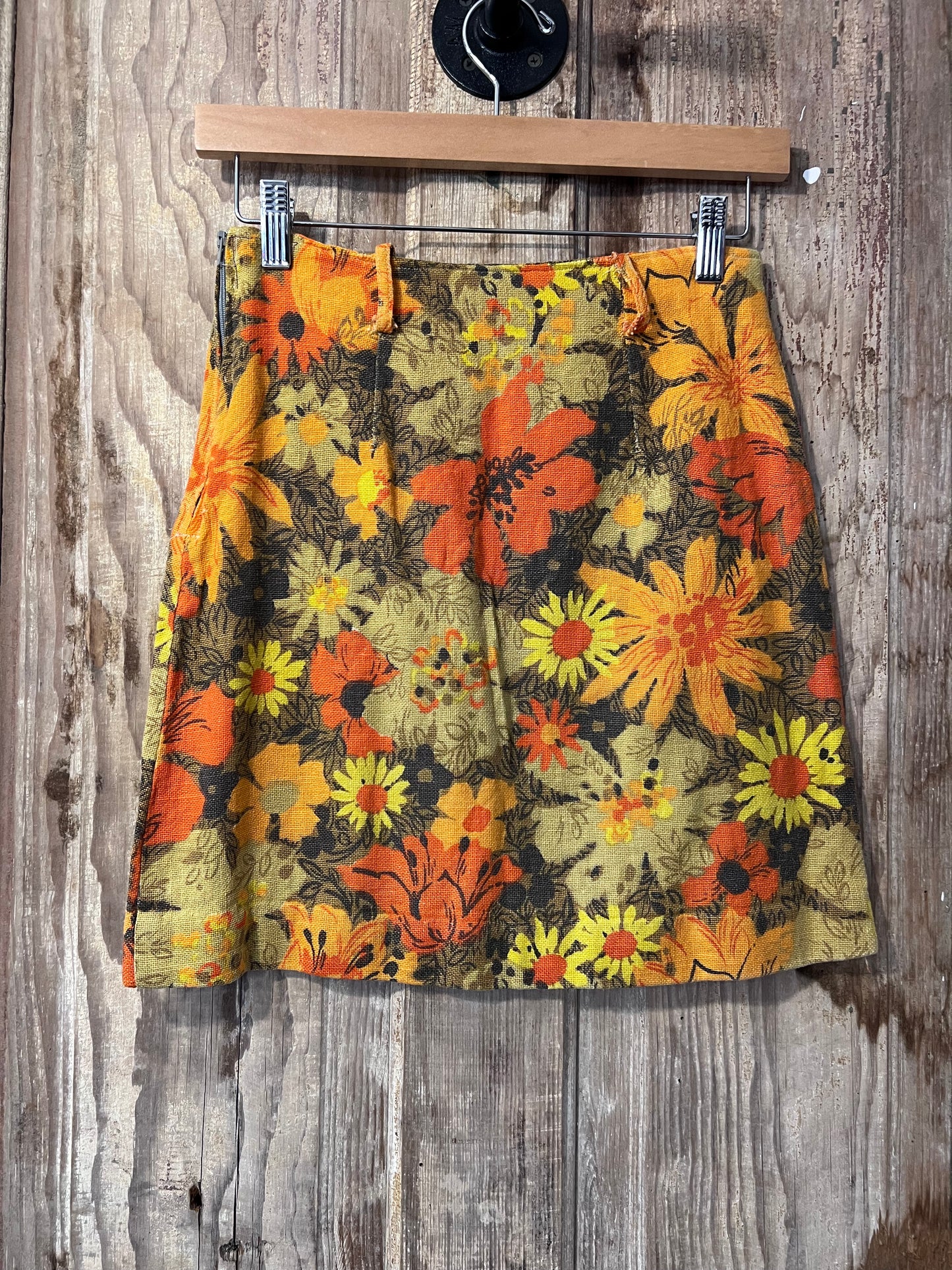 70's Handmade Floral Skirt