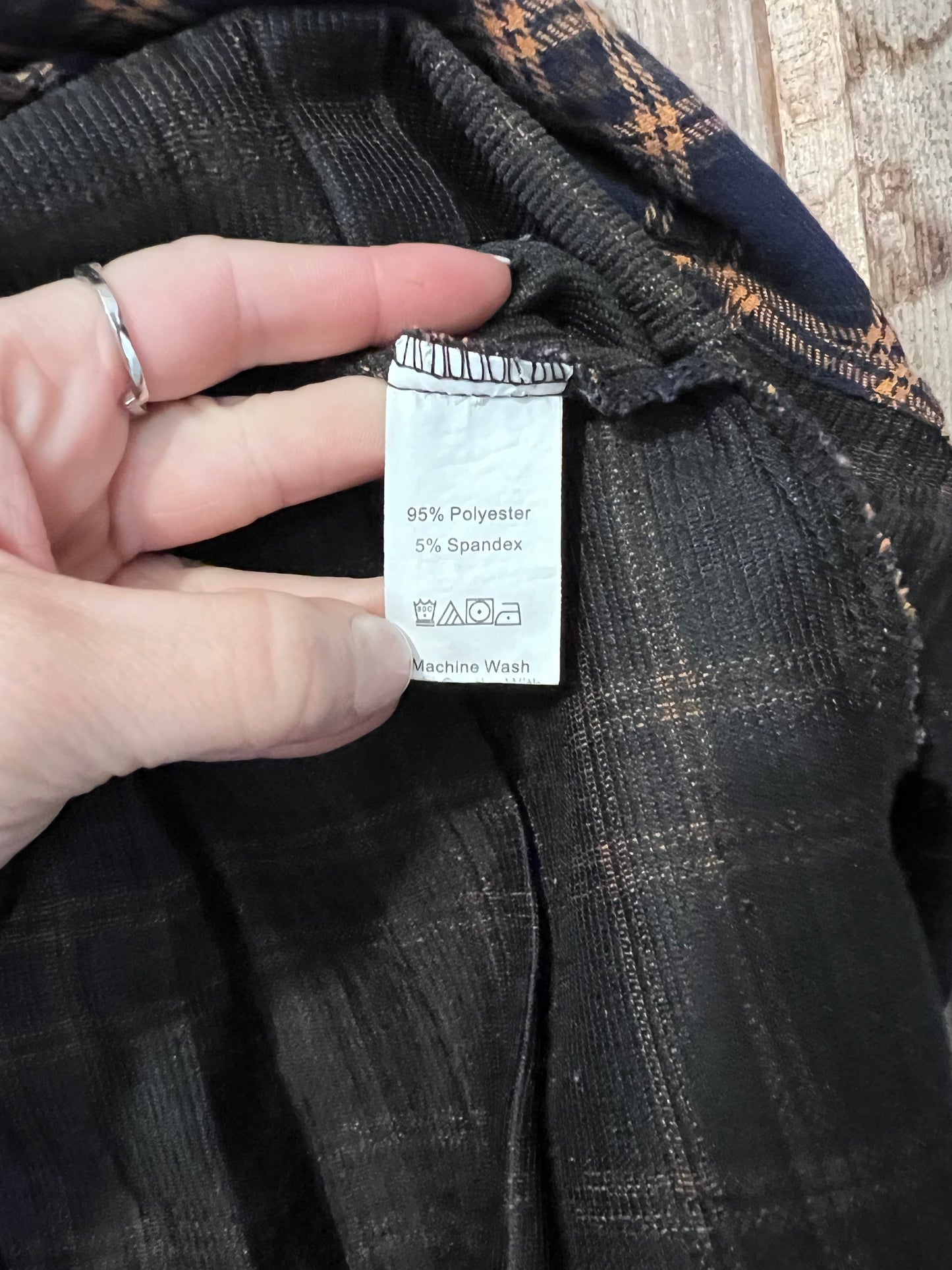 90's/Y2K Navy + Orange Plaid Pleated Skirt
