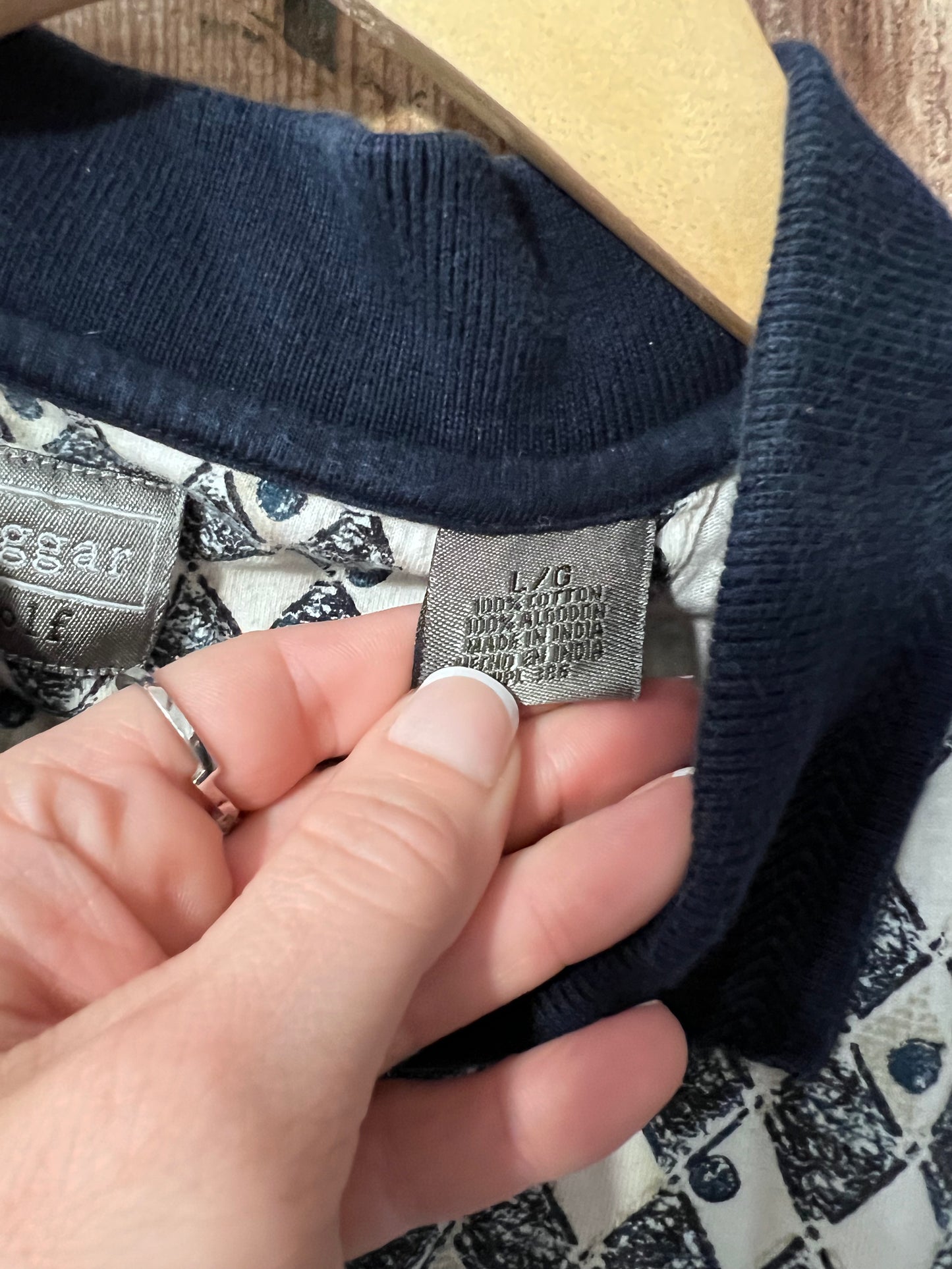 90's Haggar Patterned Polo Shirt
