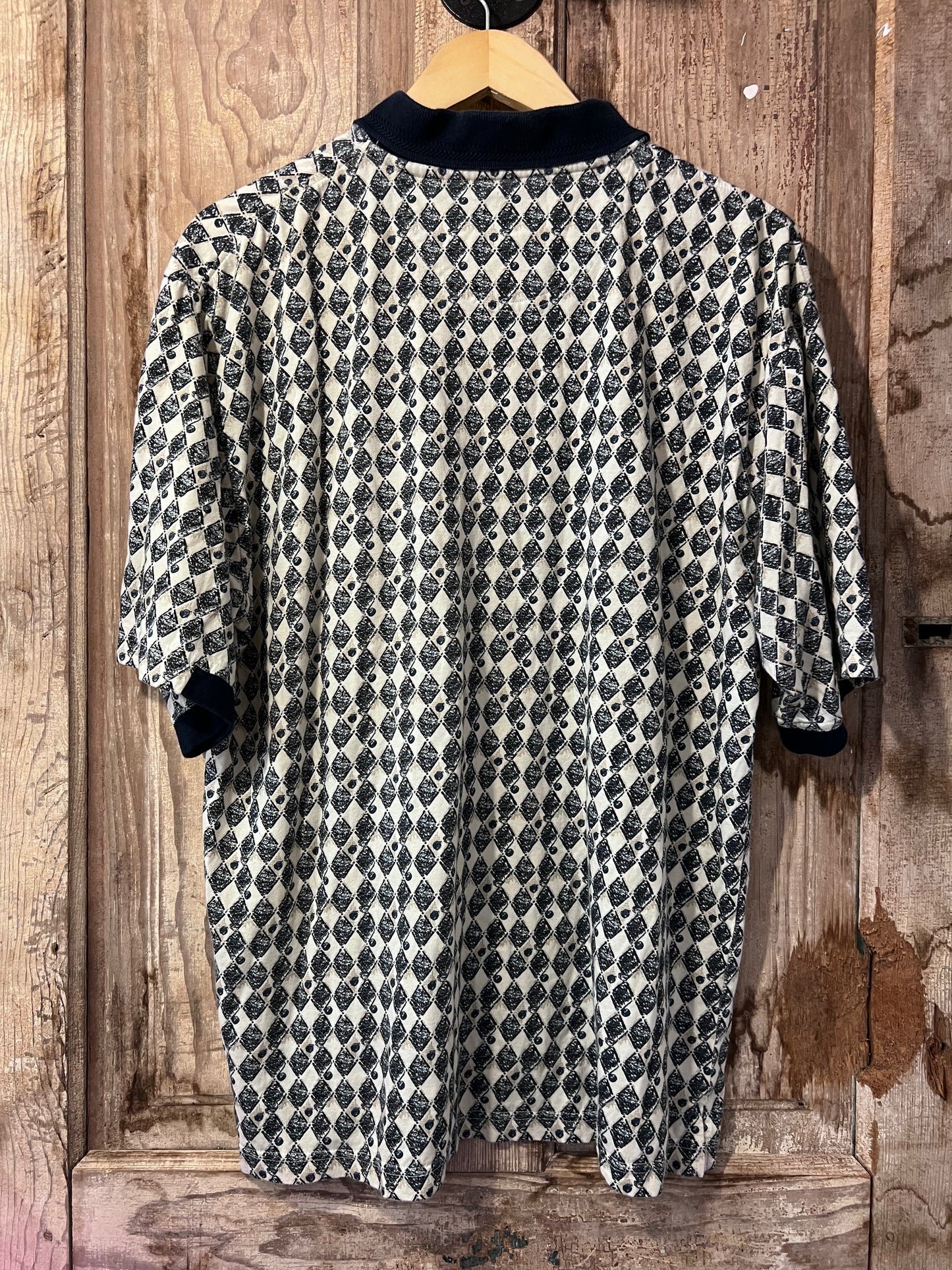 90's Haggar Patterned Polo Shirt