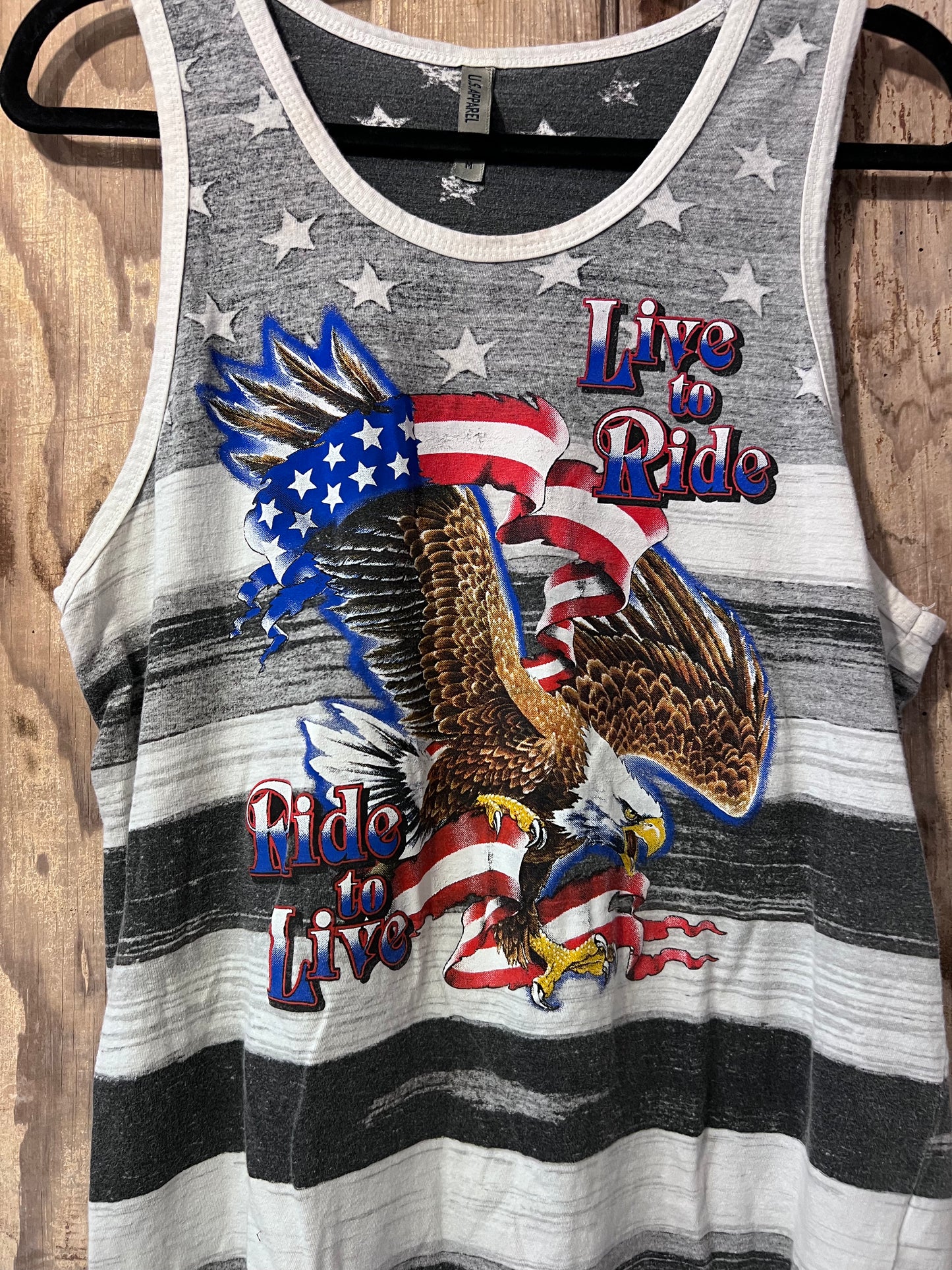 Y2K US Apparel "Live to Ride" Tank Top