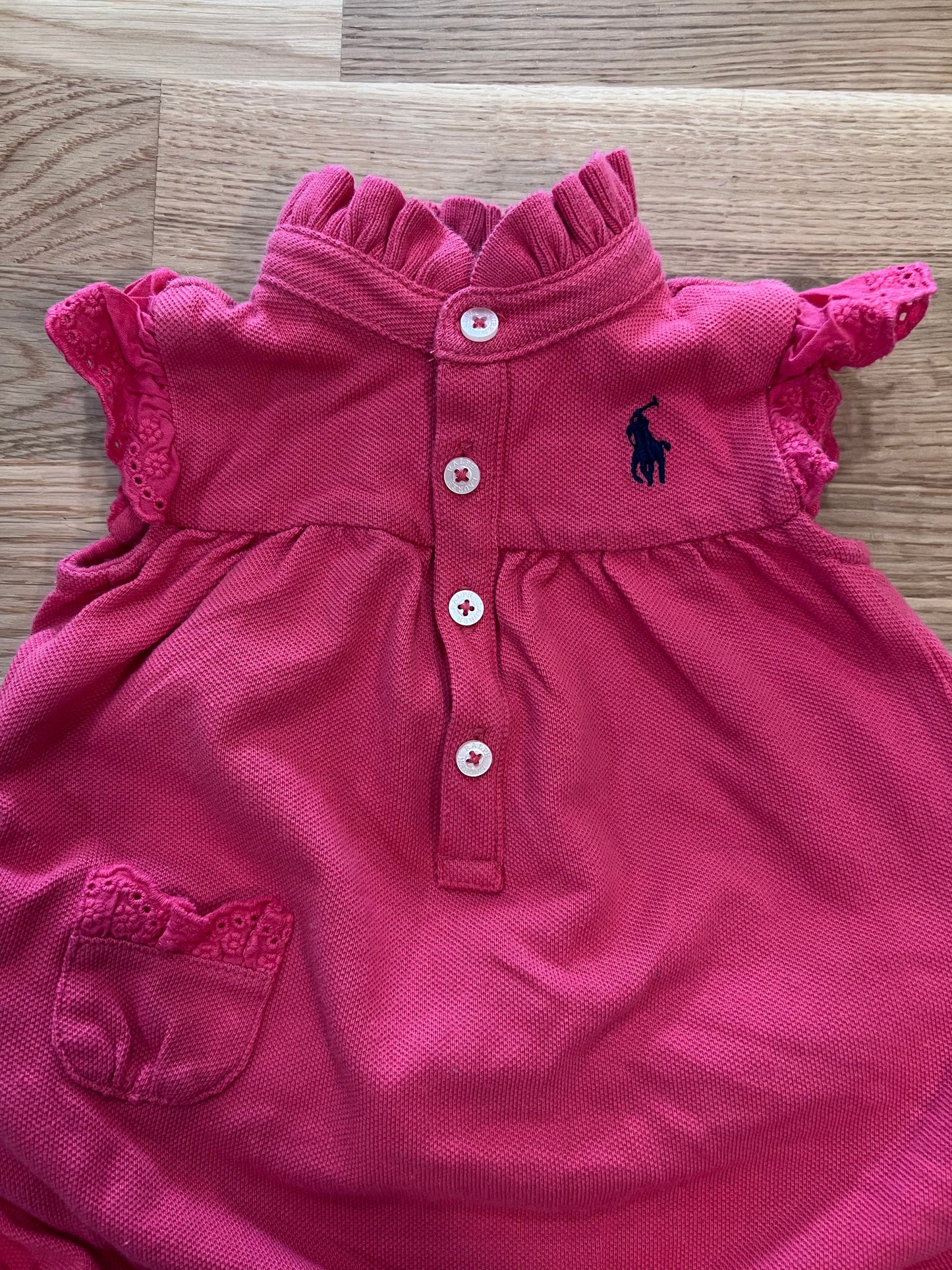 [UR LITTLES] Polo Blush Pink Frilly Onesie Romper